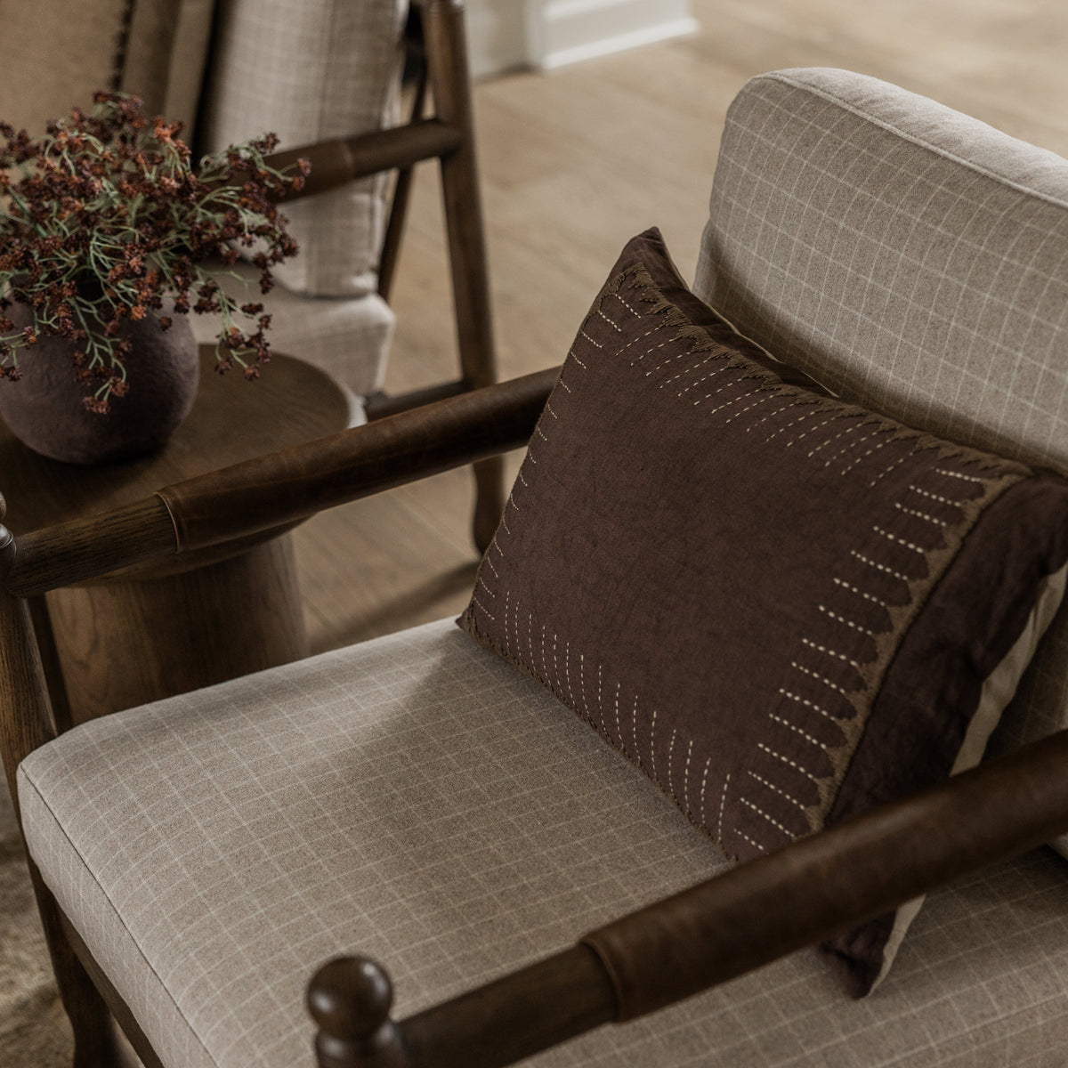 Langley Stitch Lumbar Pillow