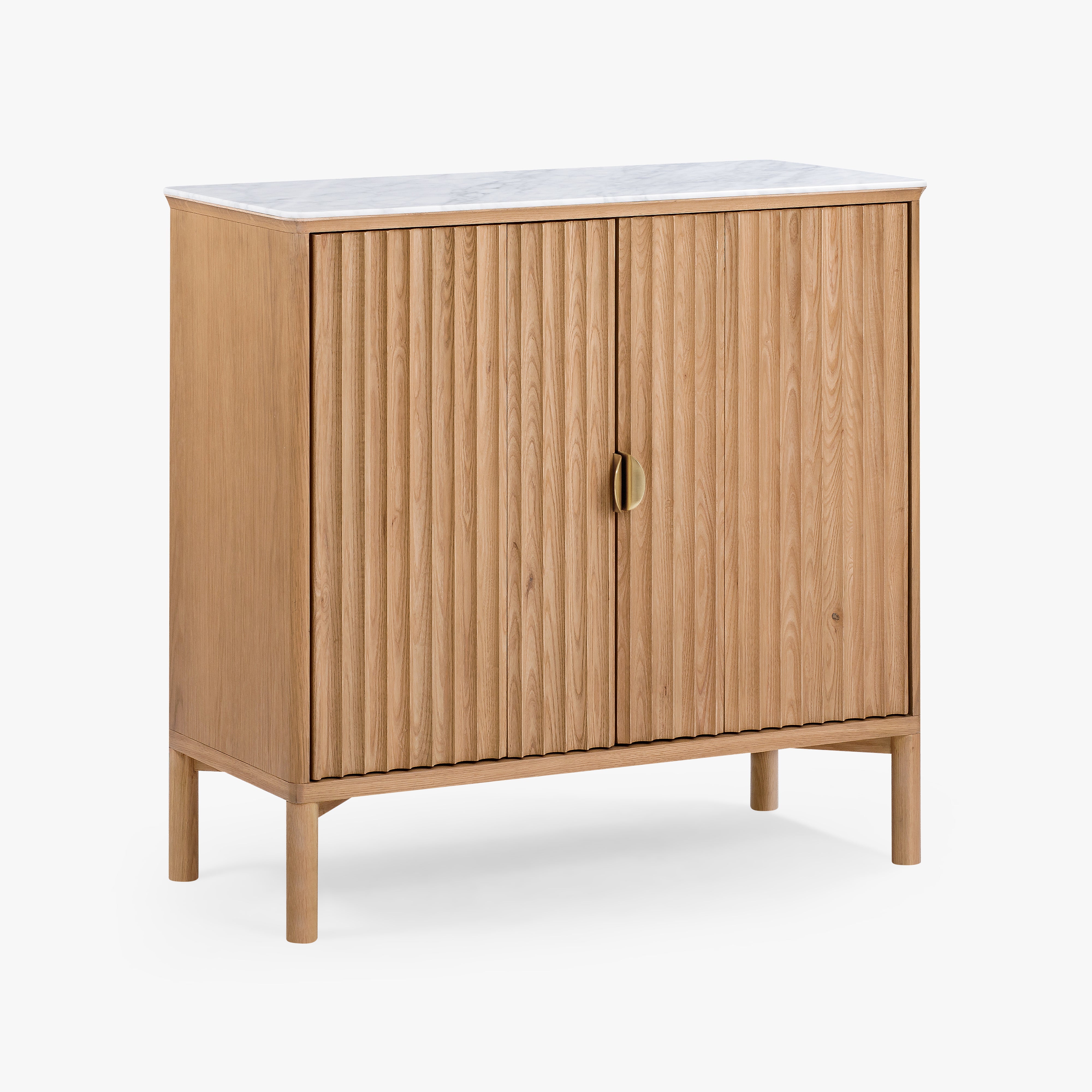 Olive Reeded Cabinet
