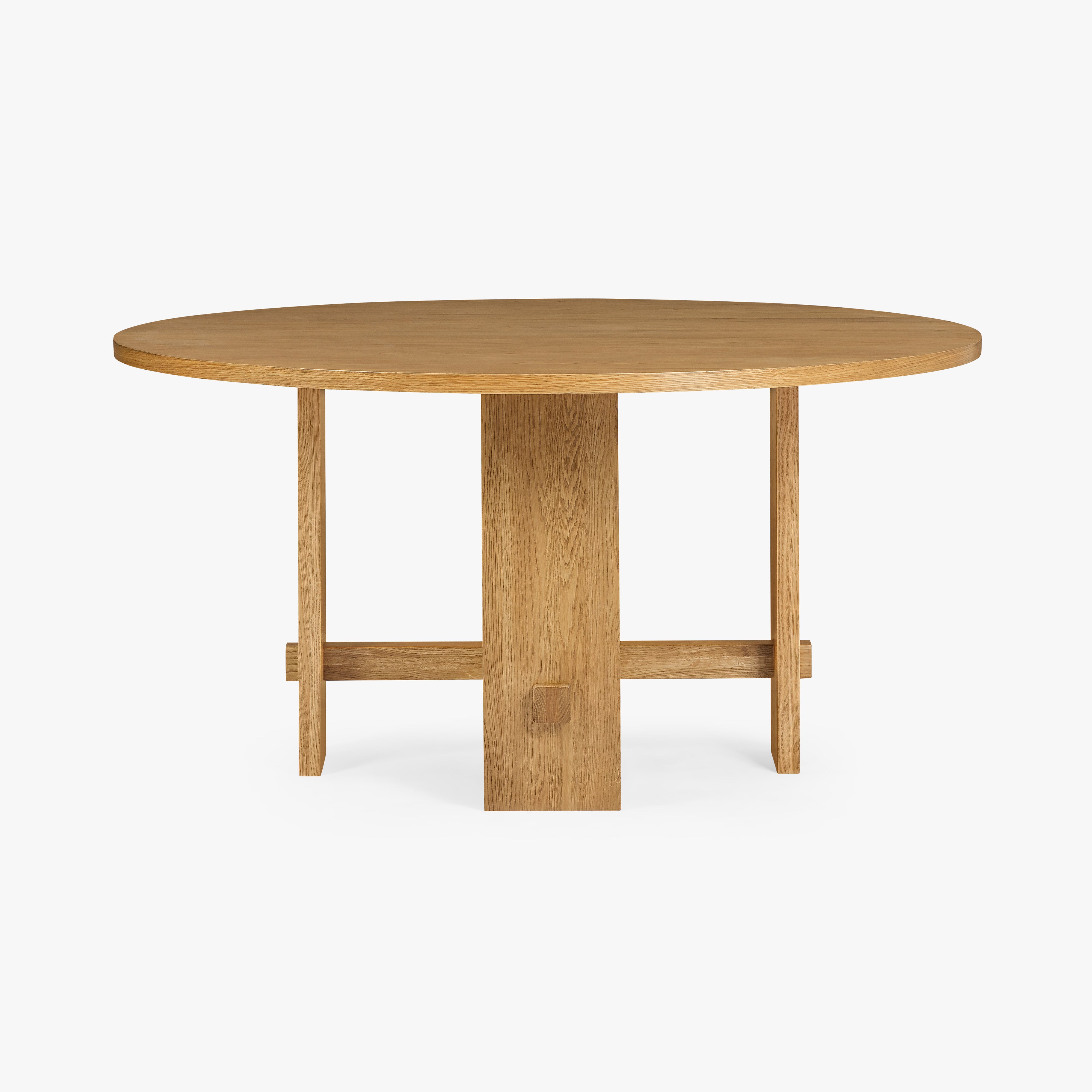 Saguaro Round Oak Dining Table