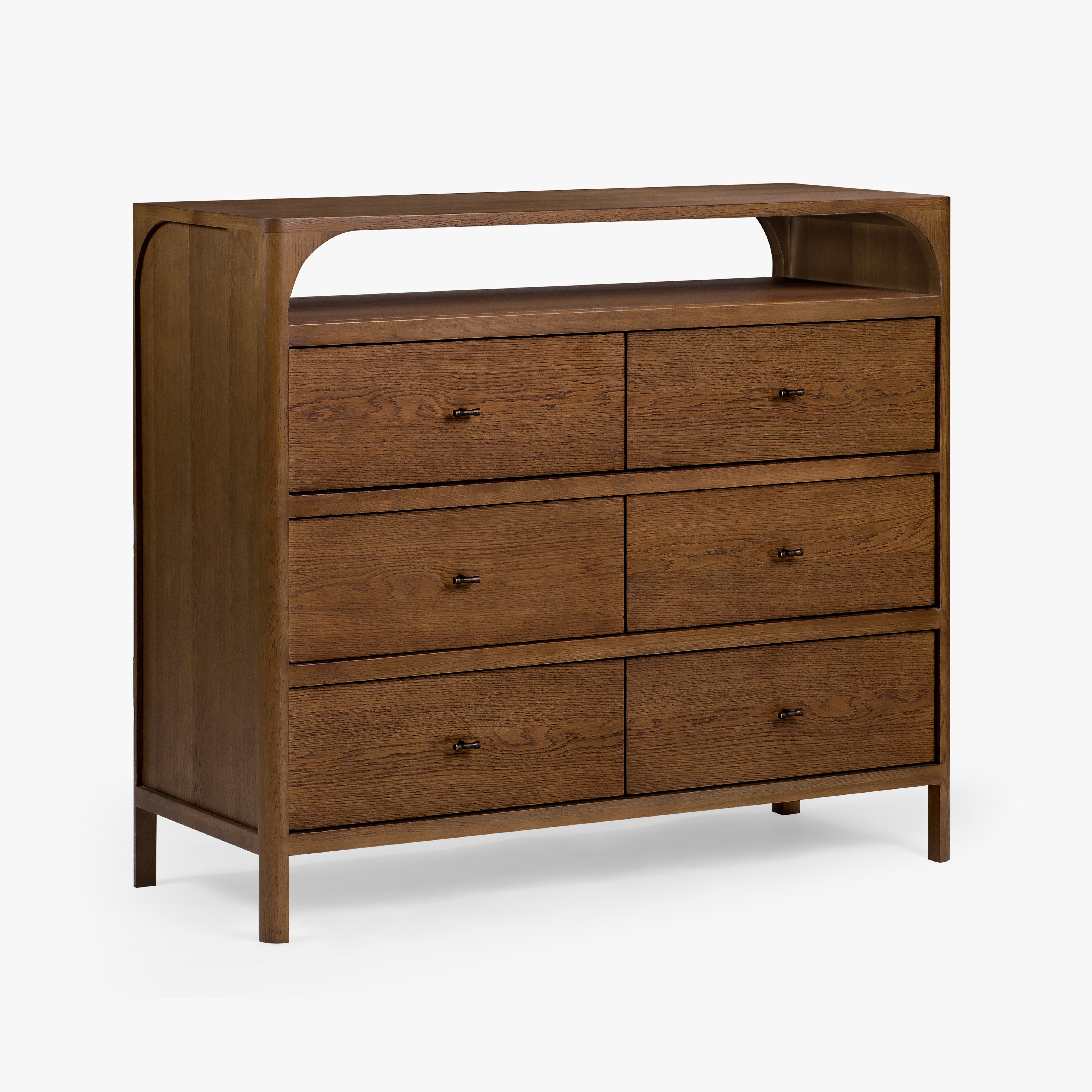 Cali 6-Drawer Oak Dresser