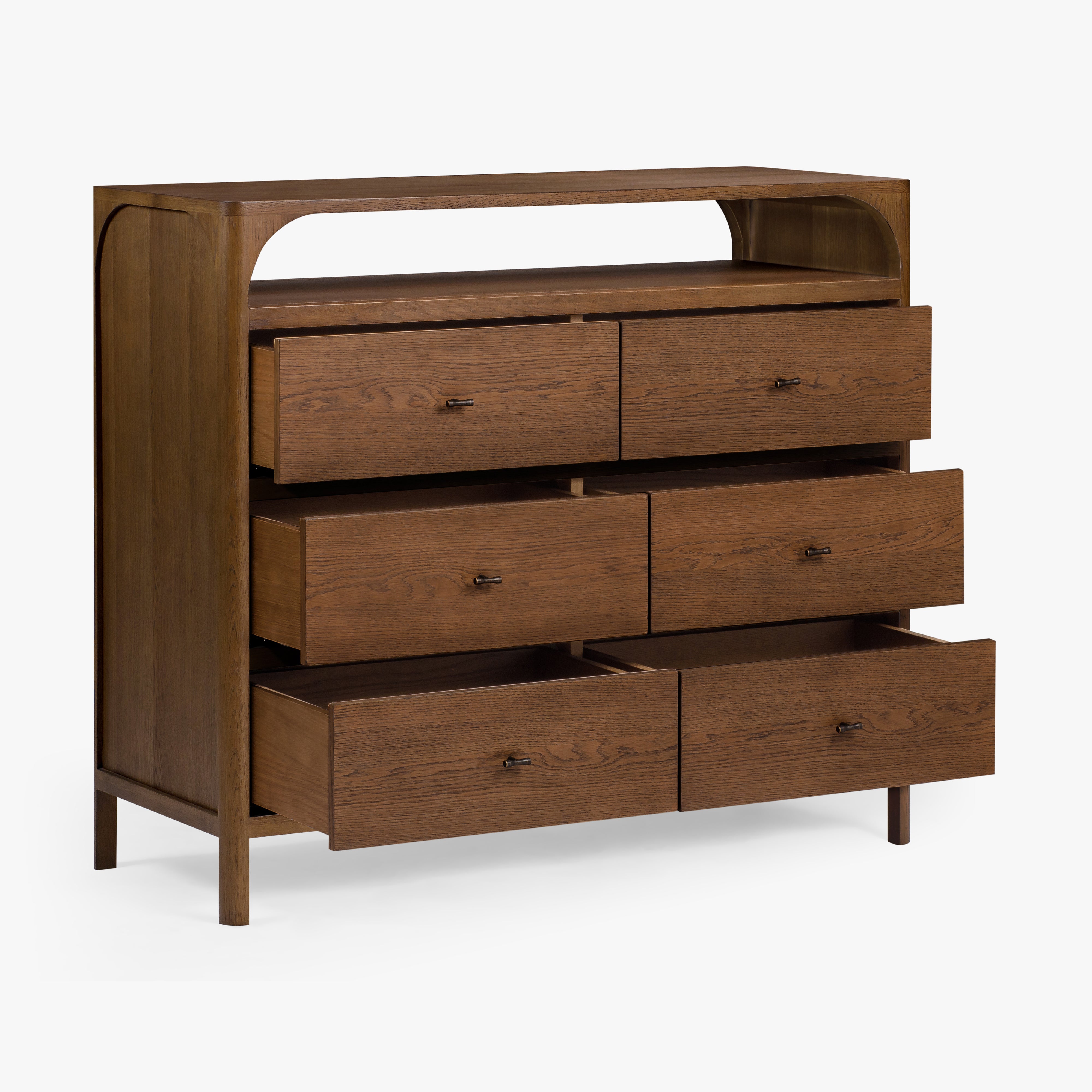 Cali 6-Drawer Oak Dresser