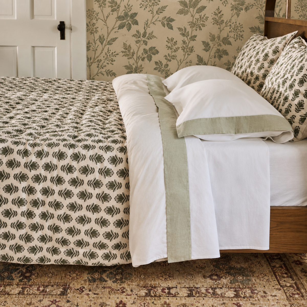 Organic Cotton Hemstitch Sheet Set