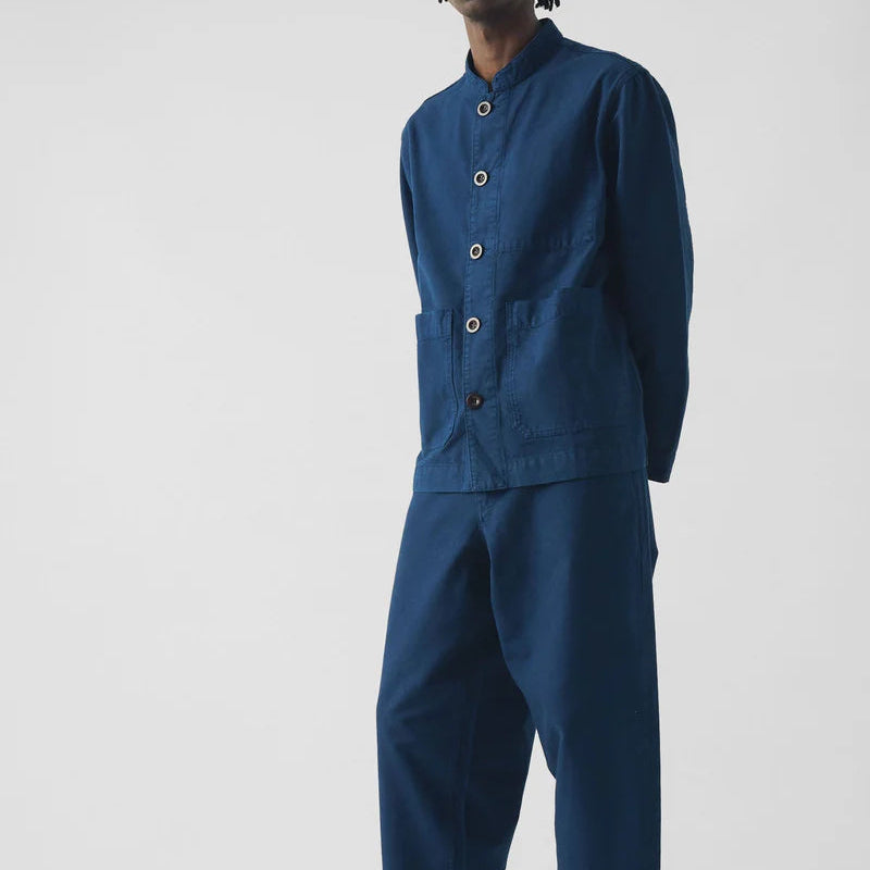 Toast Garment Dyed Cotton Canvas Stand Collar Jacket