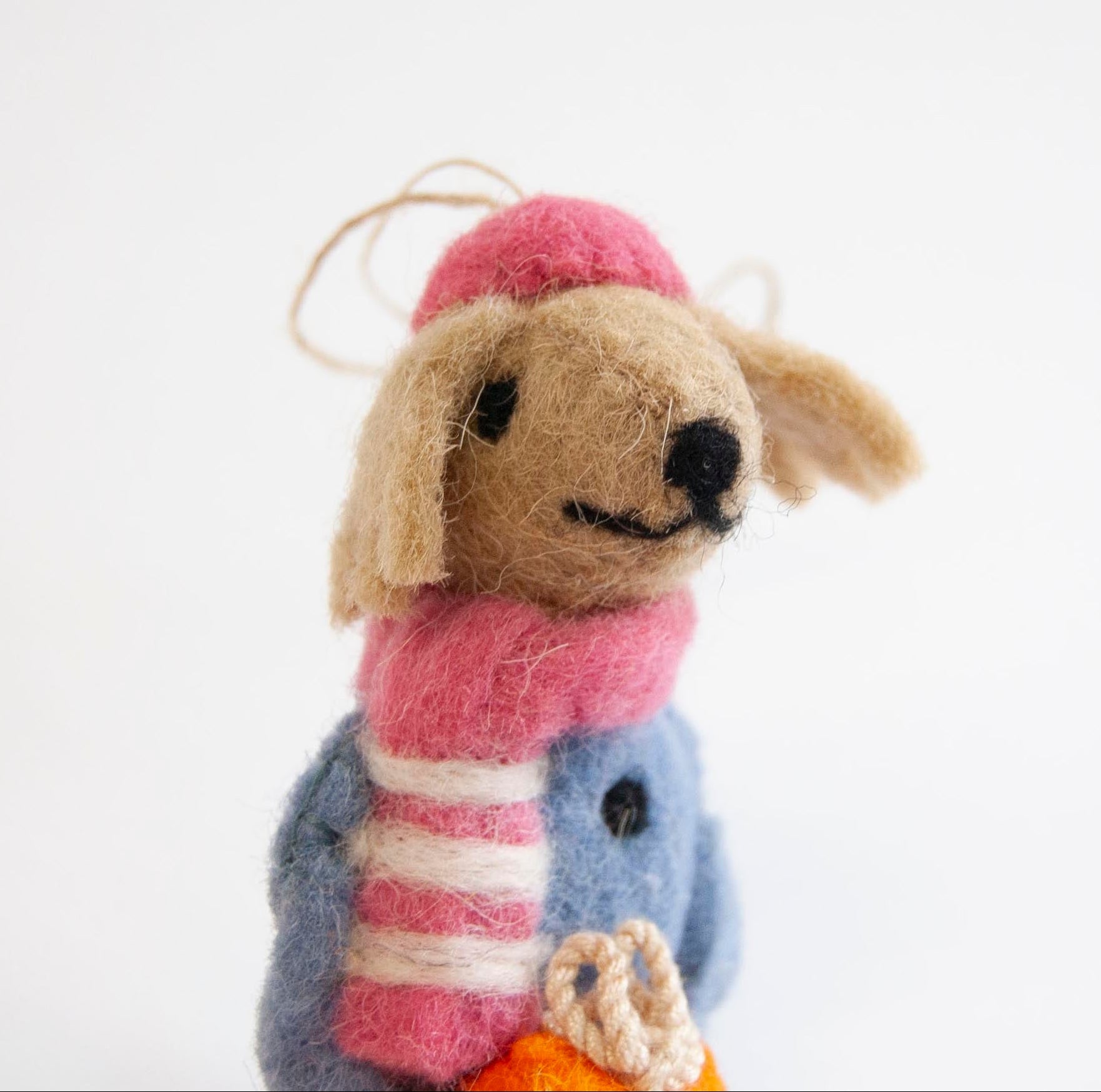 Penny Poodle Felted Ornament