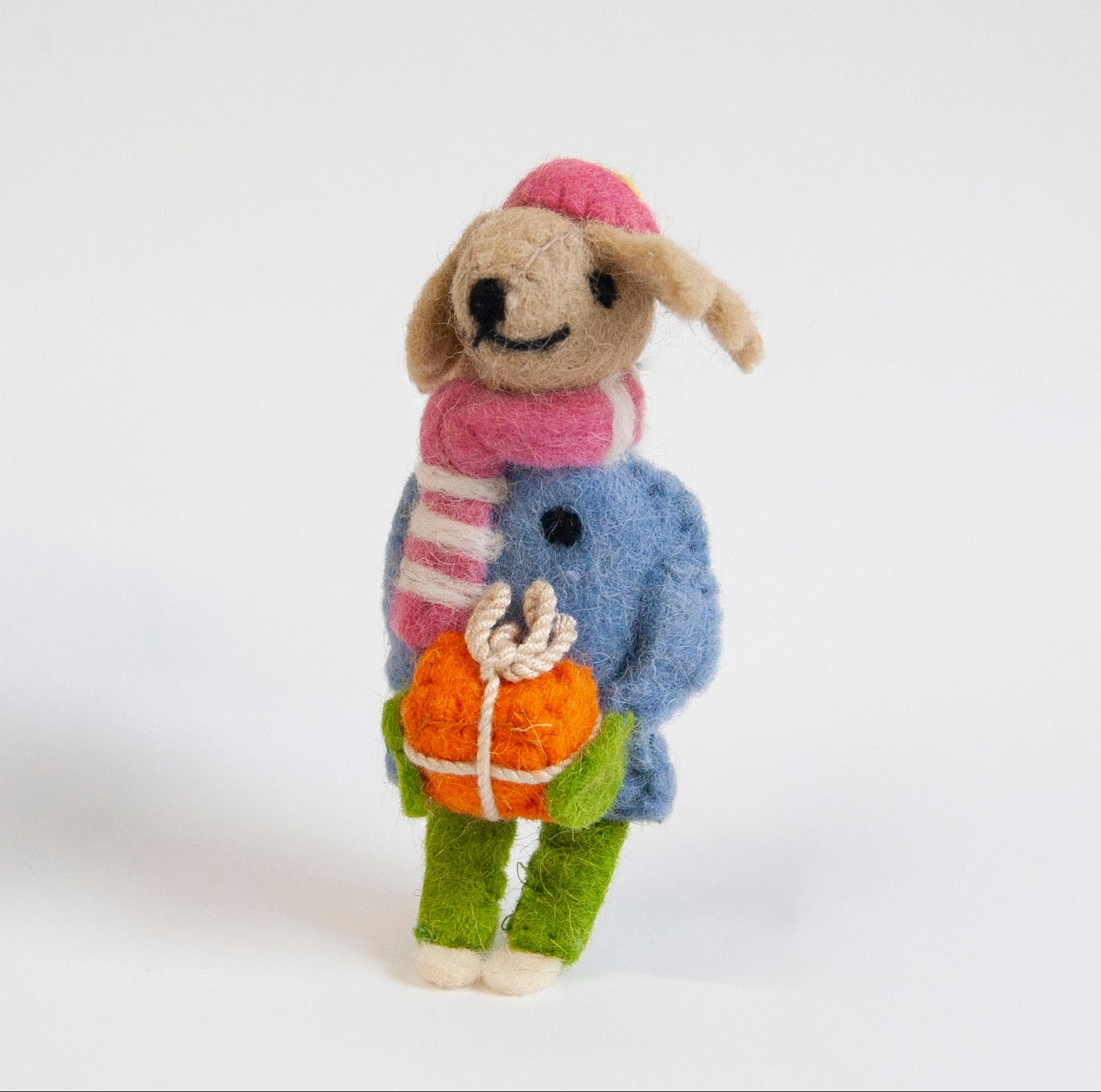 Penny Poodle Felted Ornament