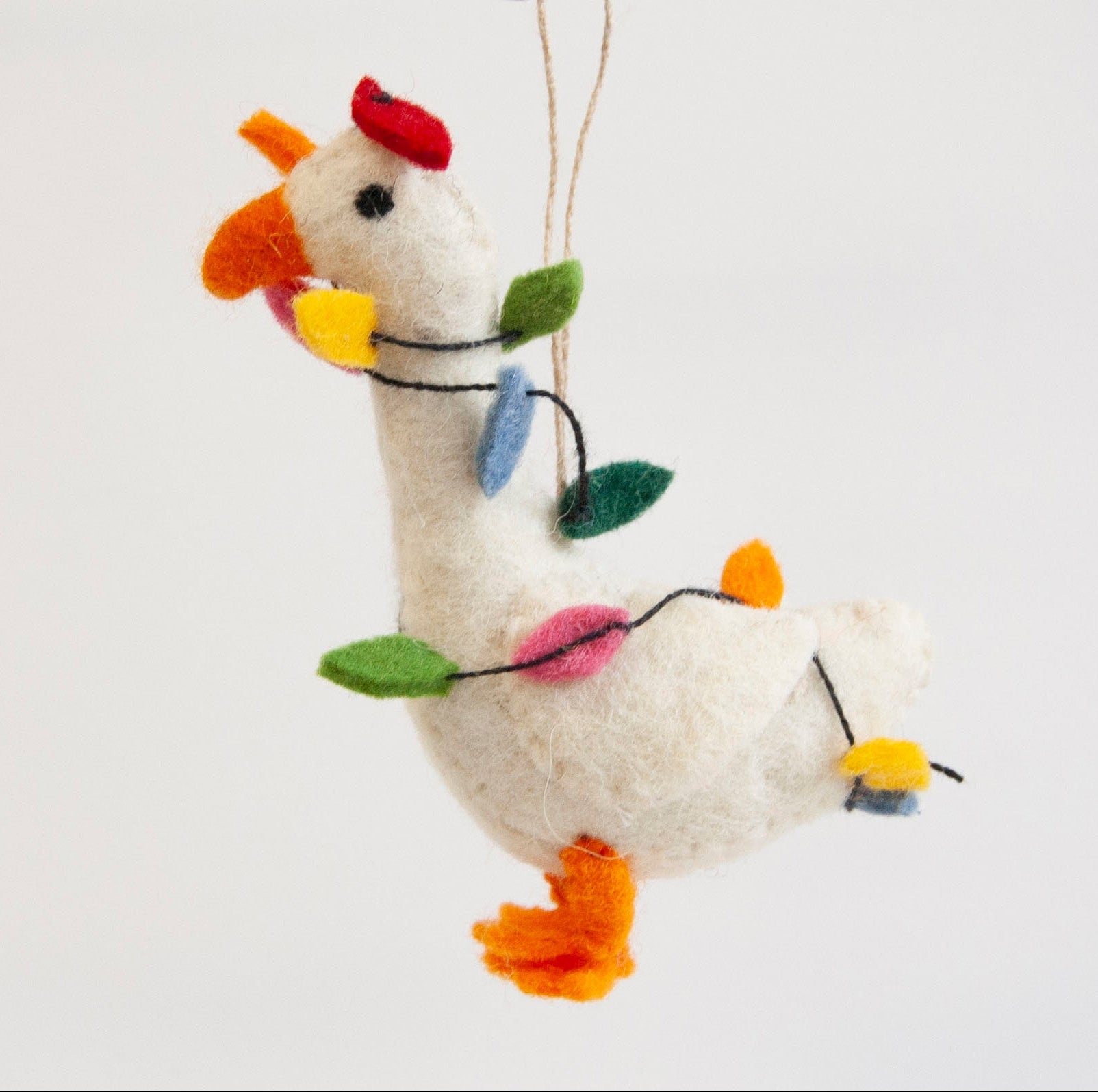 Gracie Goose Felted Ornament