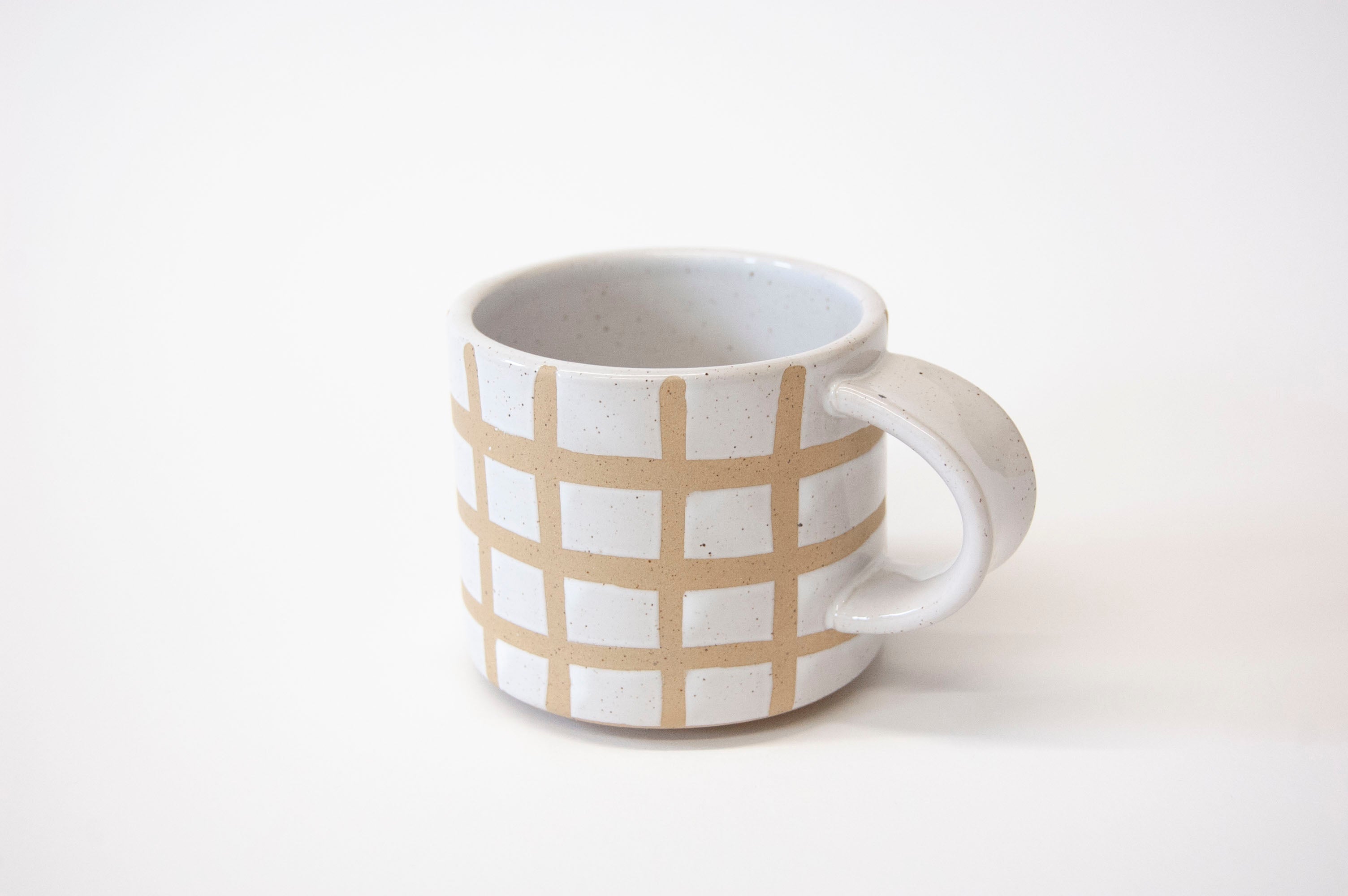 Speckle Grid Mug with Lid - Set of 2
