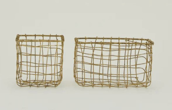 Fog Linen Brass Basket