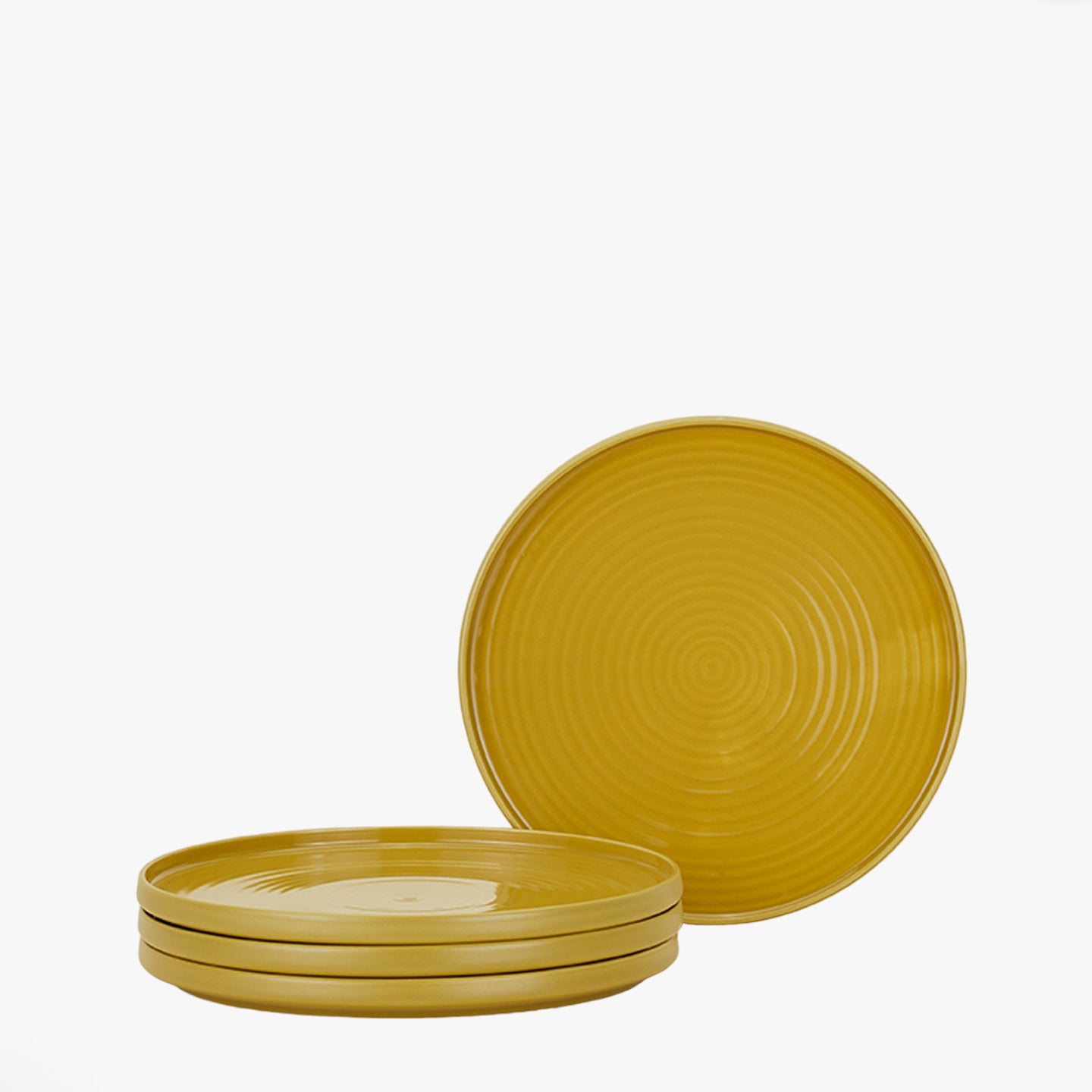 ESSENTIAL DINNER PLATE - SET OF 4, MUSTARD
