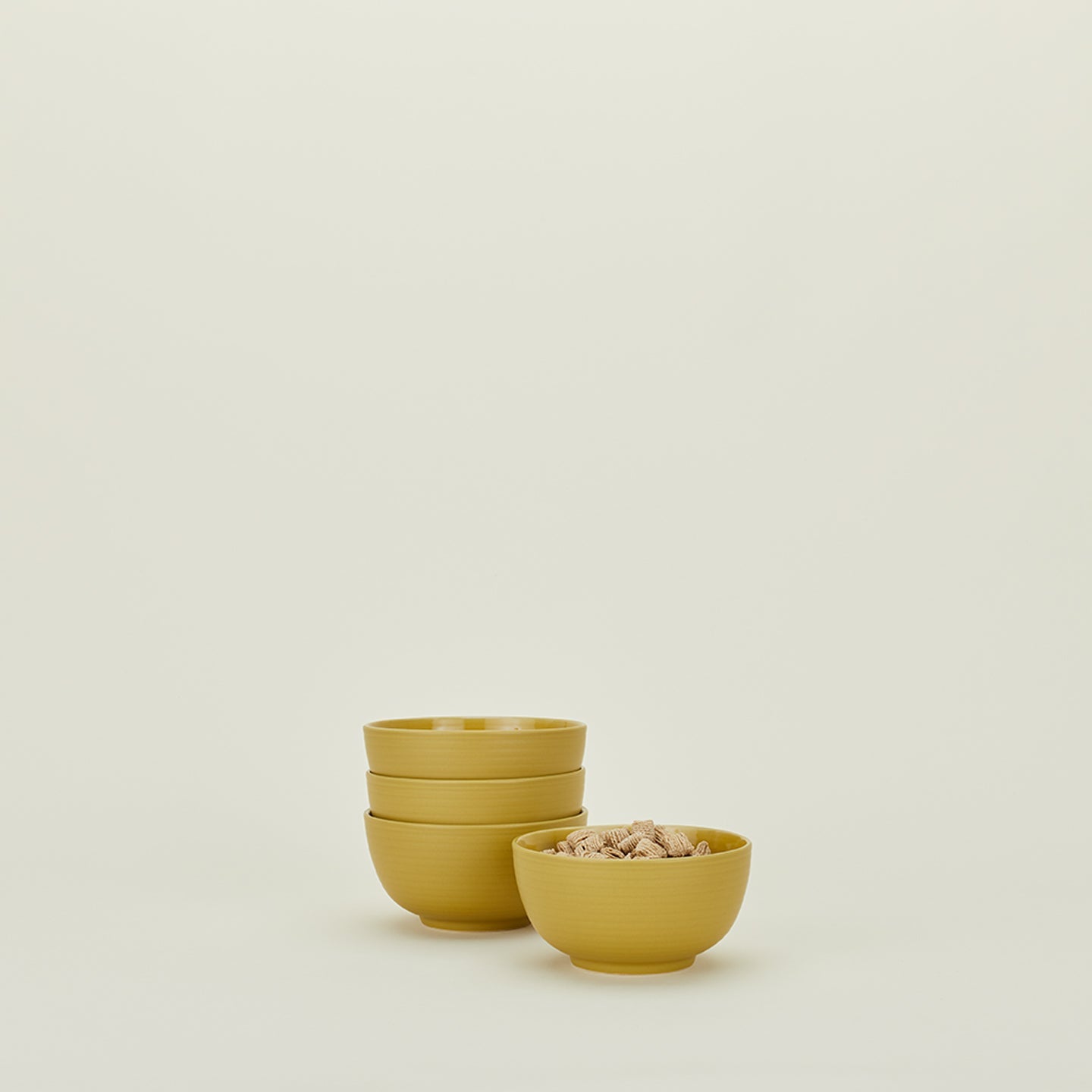 ESSENTIAL LARGE BOWL - SET OF 4, MUSTARD