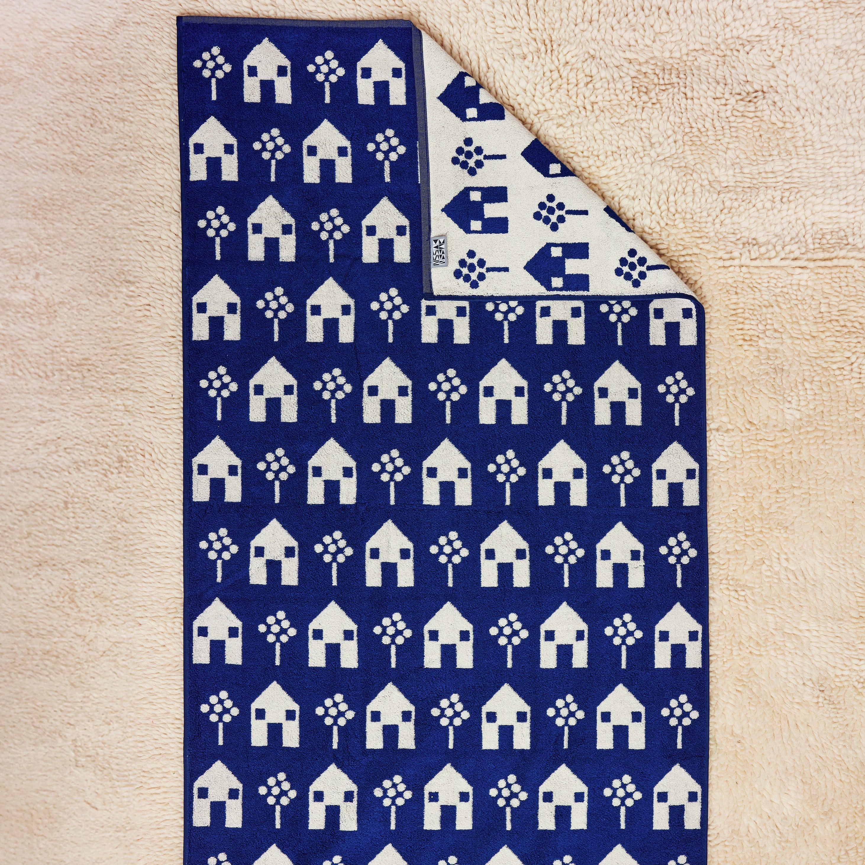 Navy Cottage Bath Towel