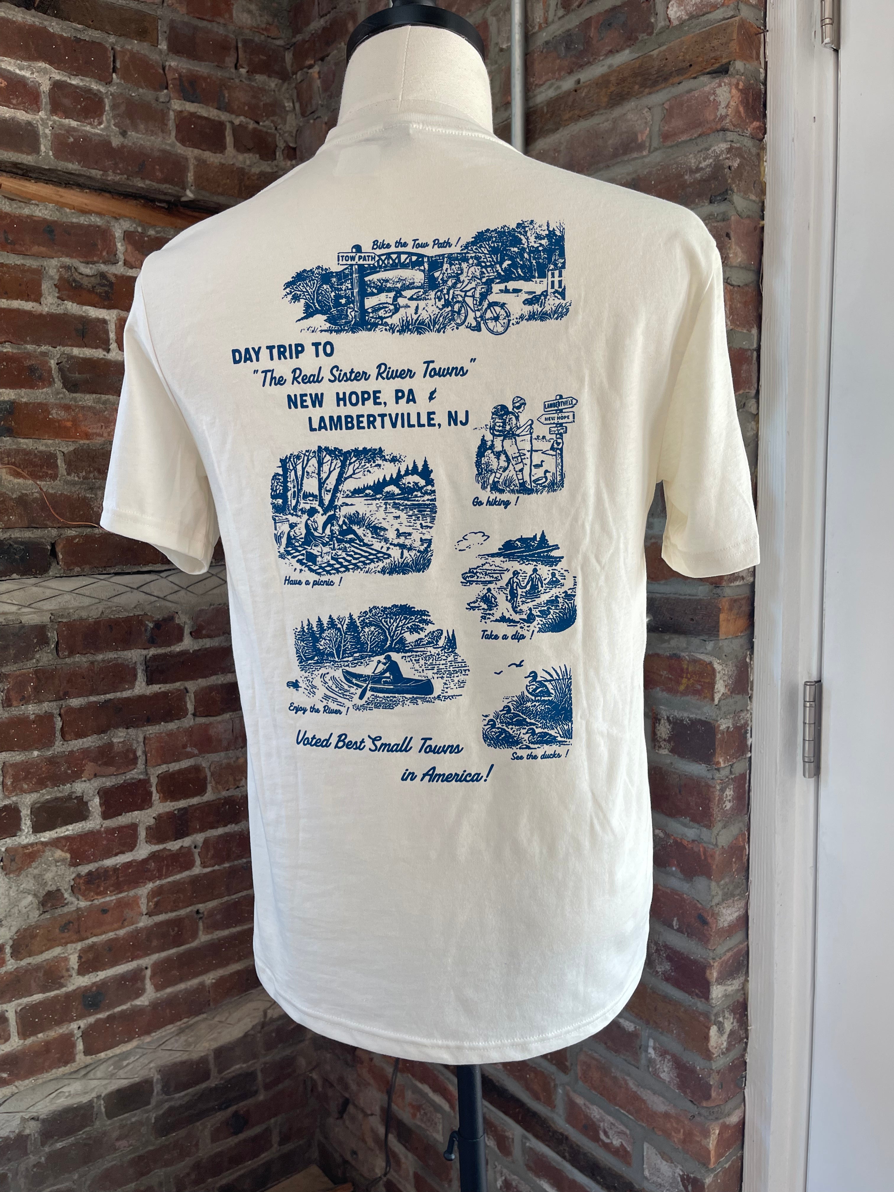 Two Towns Nostalgic Tee - White (Universal Fit)