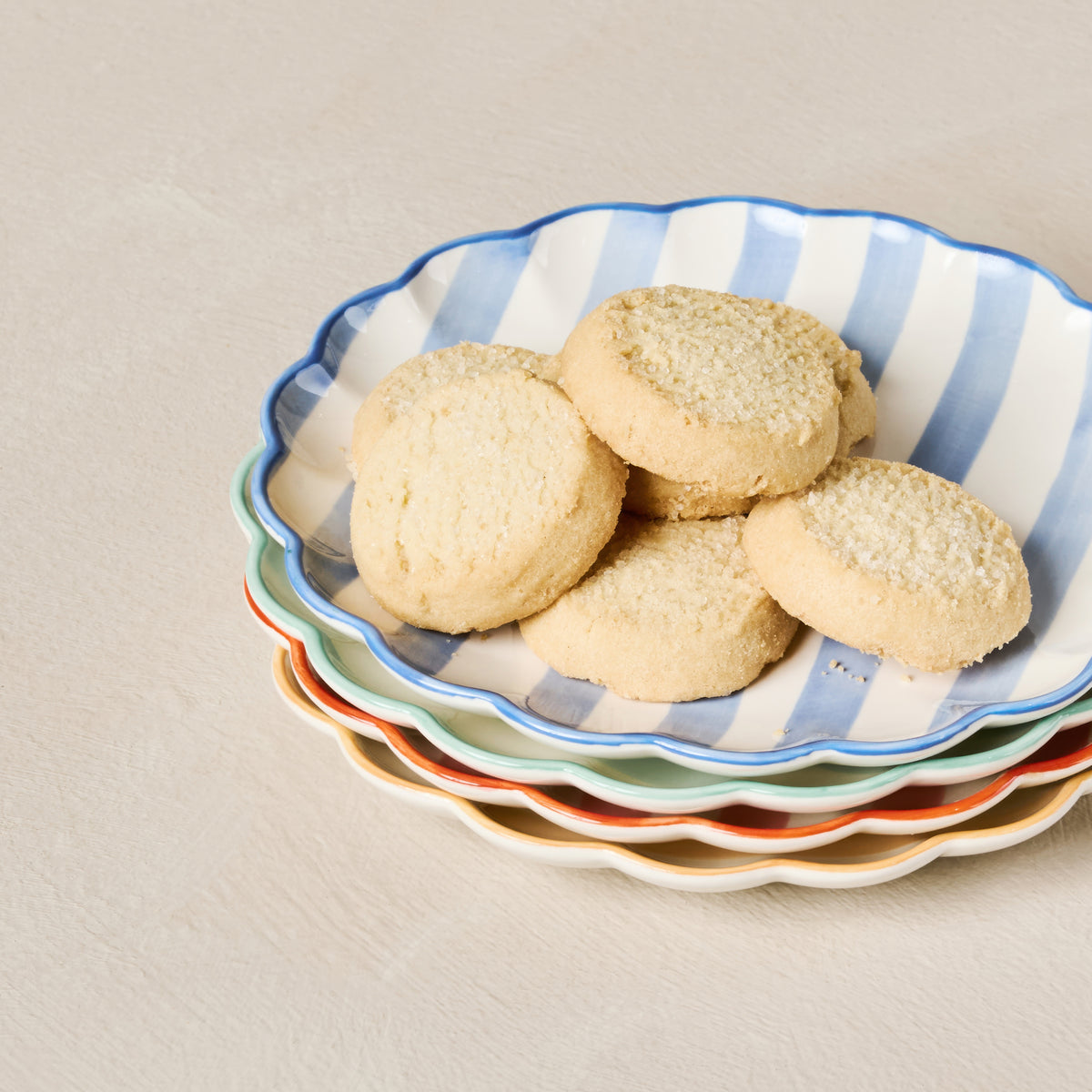Kinsey Scallop Dessert Plate - Set of 4