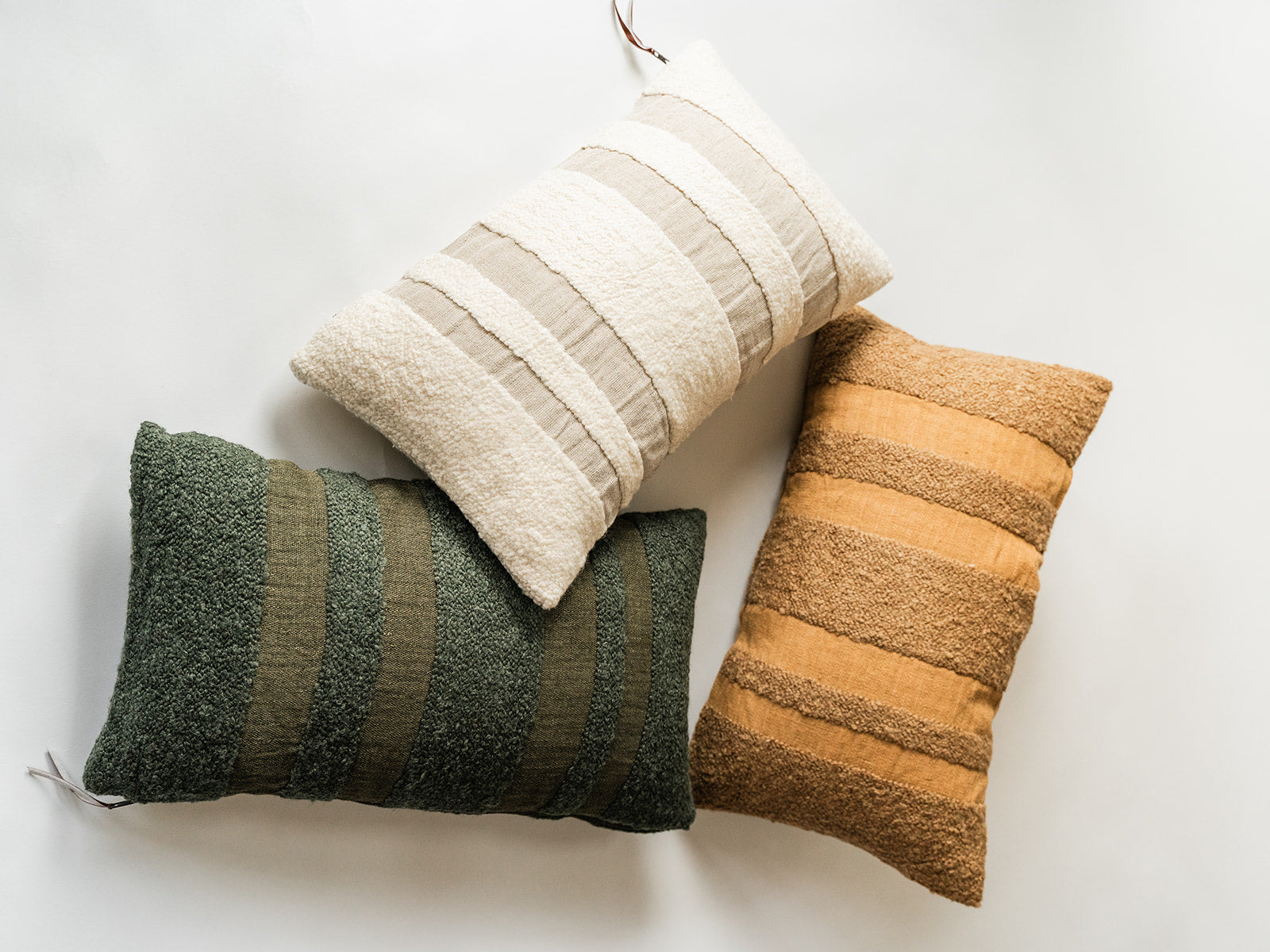 Boucle Stripe Lumbar Pillow