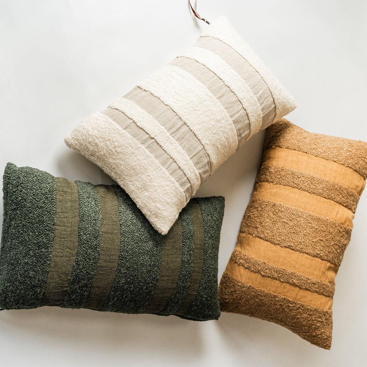 Boucle Stripe Lumbar Pillow