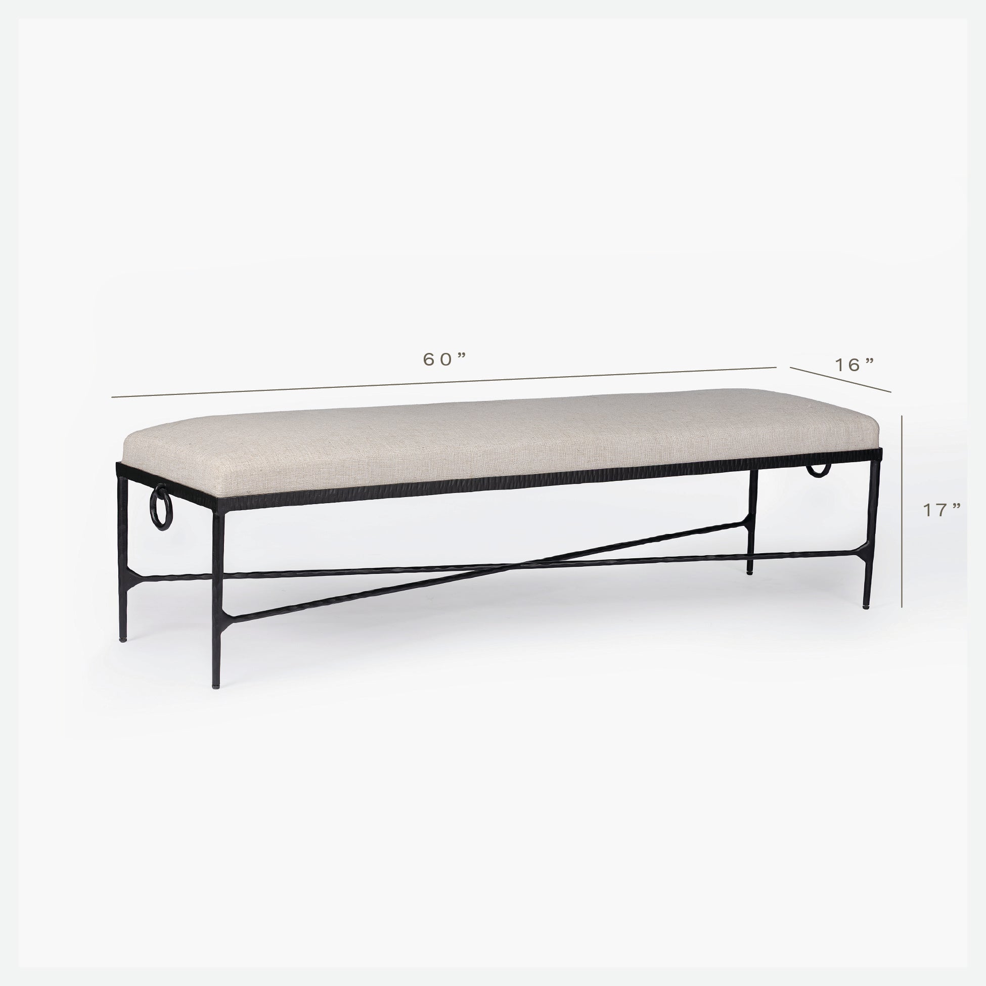 Loam Hammered Bench