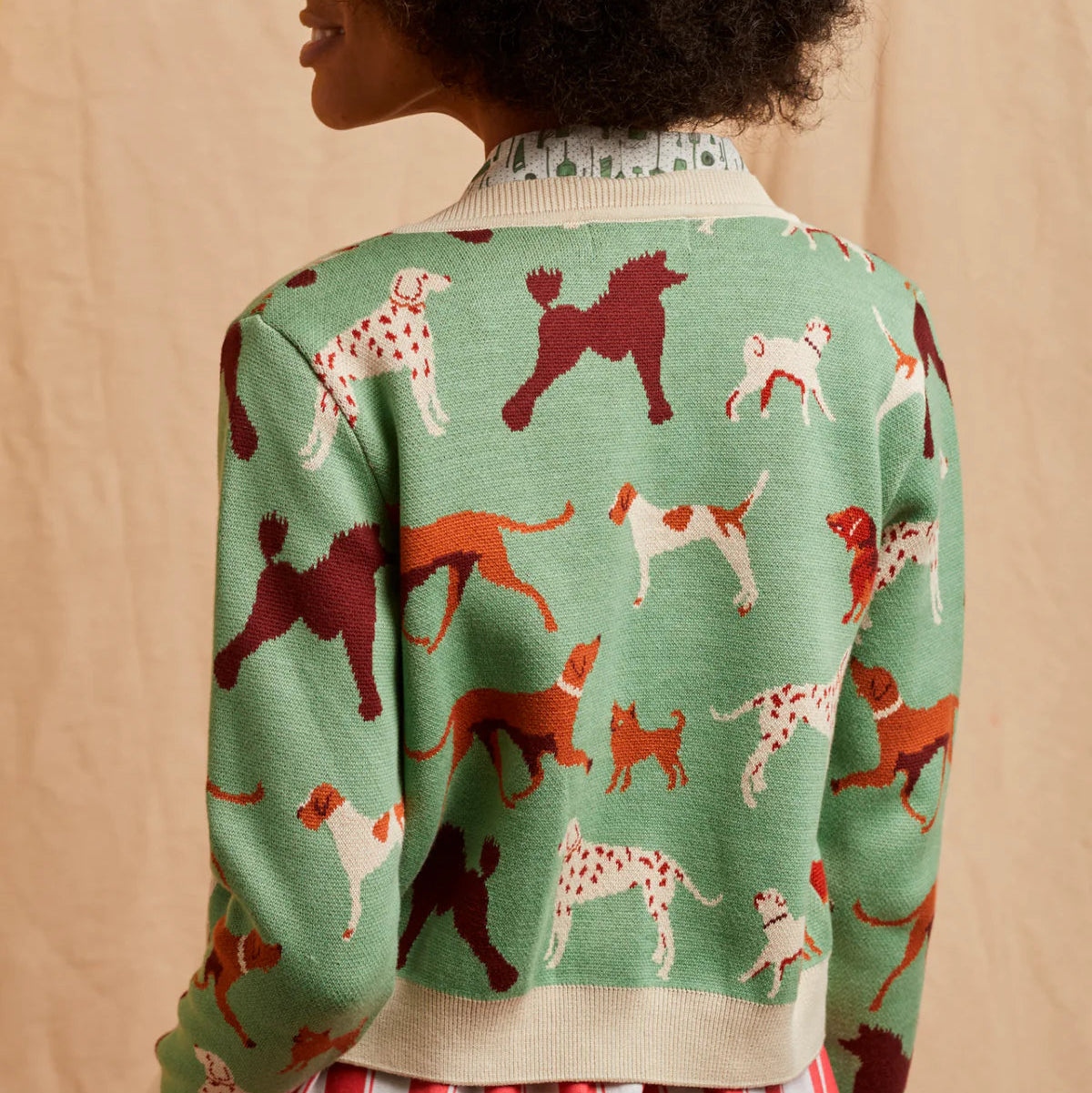 Vera - Green Woof Cardigan