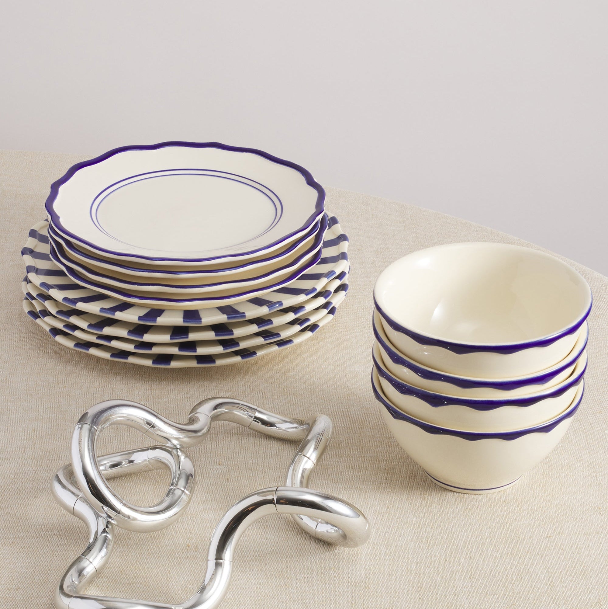 Mixed 12 Piece Dinnerware Set with Cereal Bowl