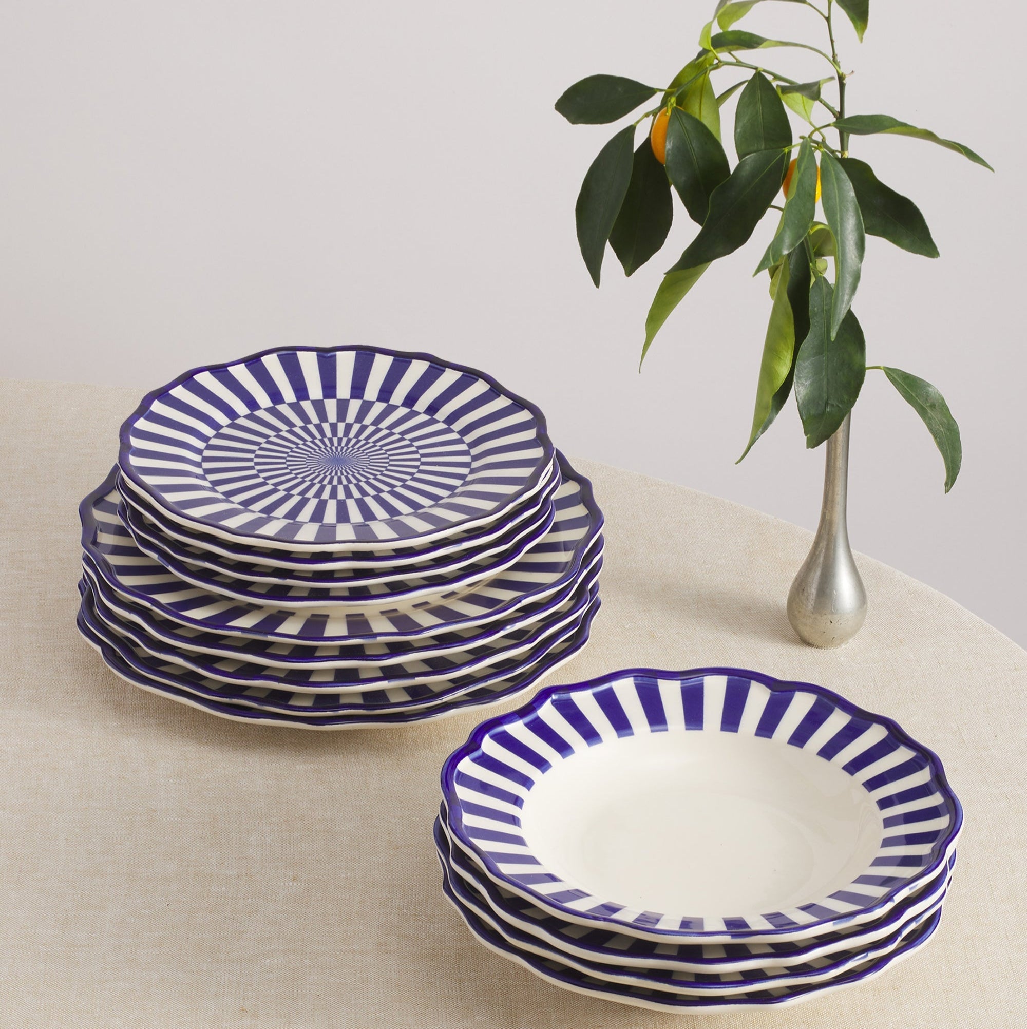 Riviera 12 Piece Dinnerware Set with Pasta Bowl - Special Edition