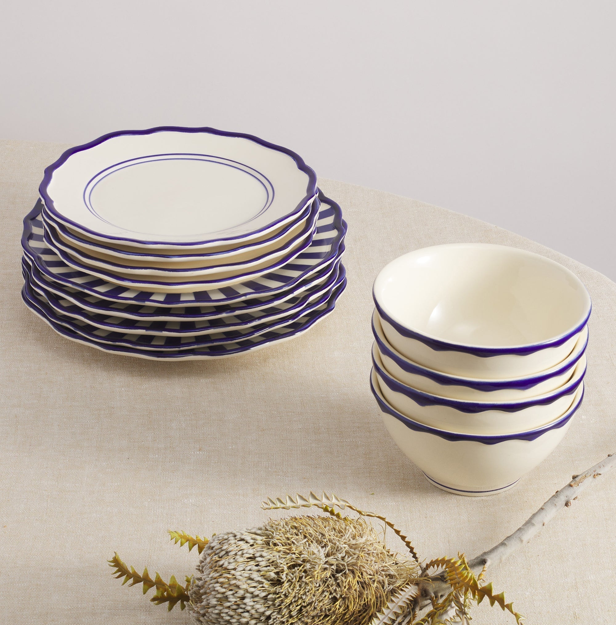 Mixed 12 Piece Dinnerware Set with Cereal Bowl