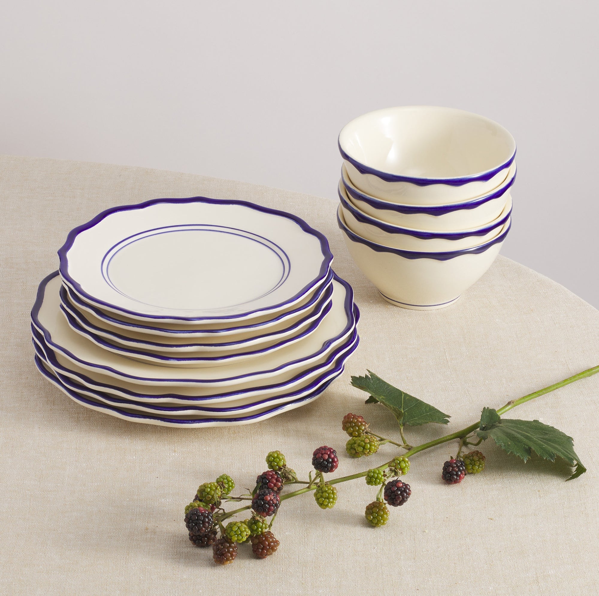 Jane 12 Piece Dinnerware Set with Cereal Bowl