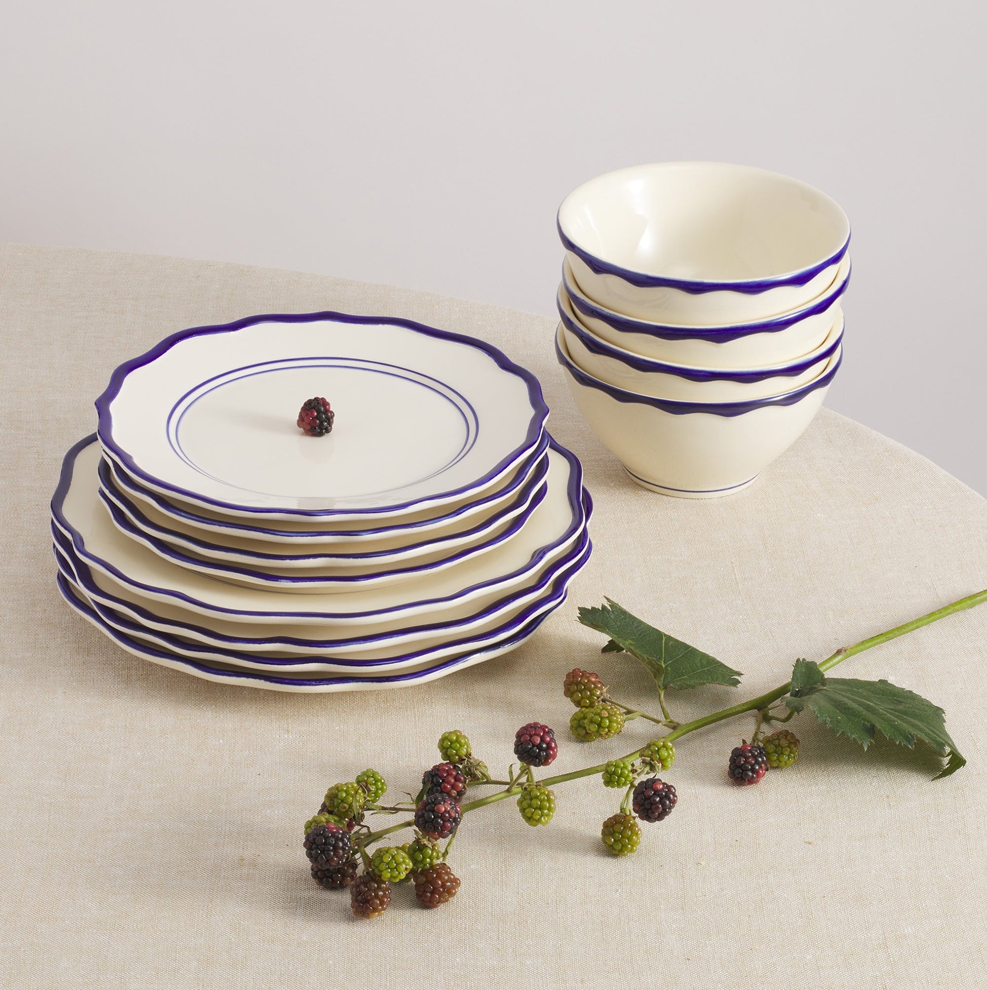 Jane 12 Piece Dinnerware Set with Cereal Bowl