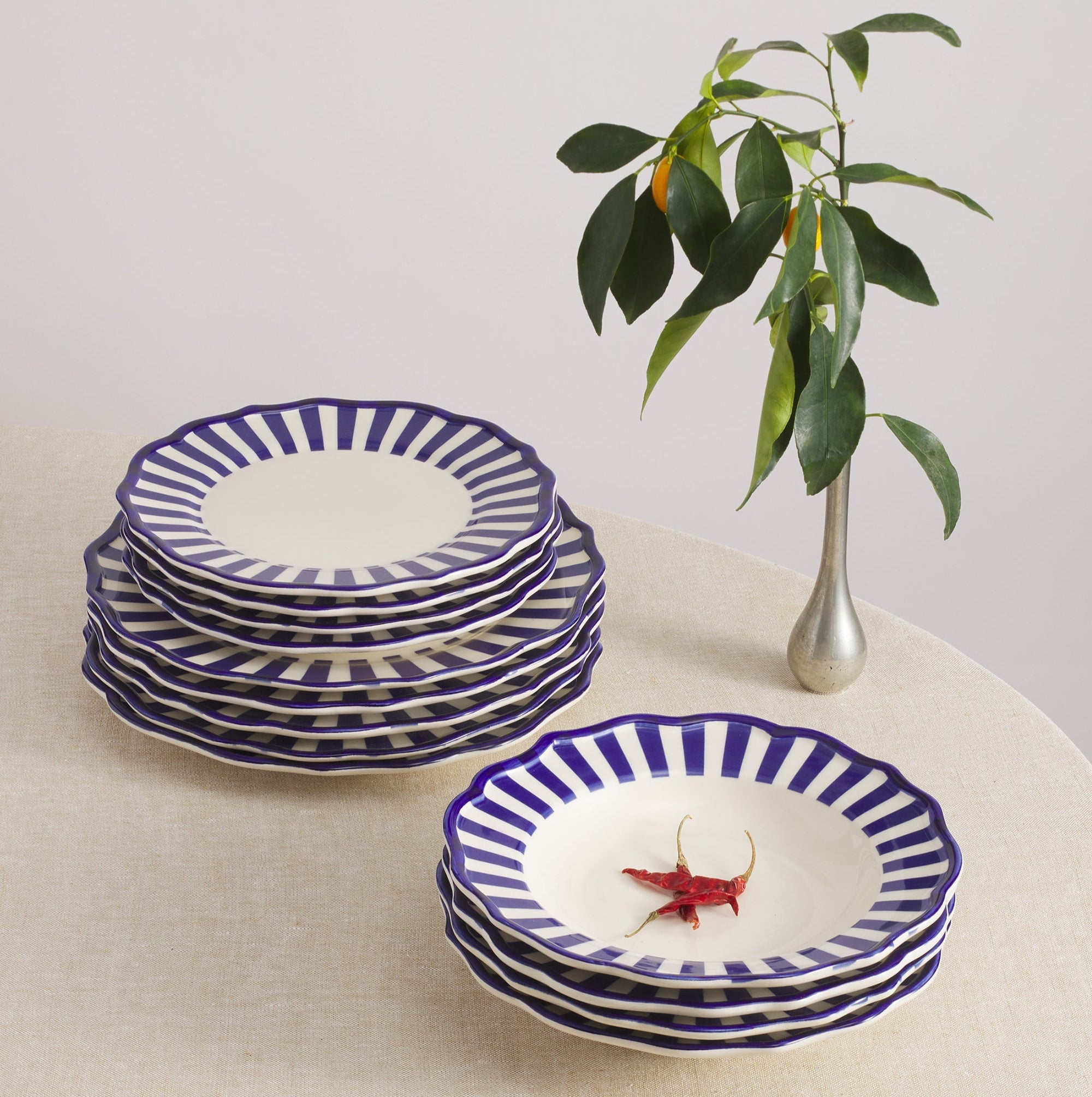 Riviera 12 Piece Dinnerware Set with Pasta Bowl