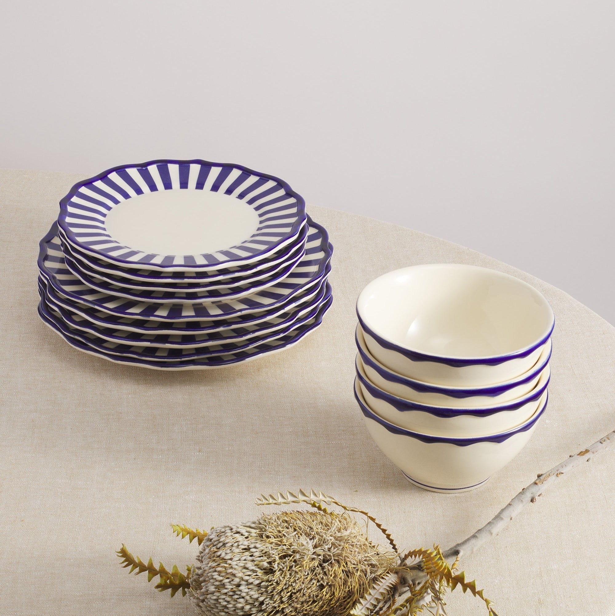 Riviera 12 Piece Dinnerware Set with Cereal Bowl