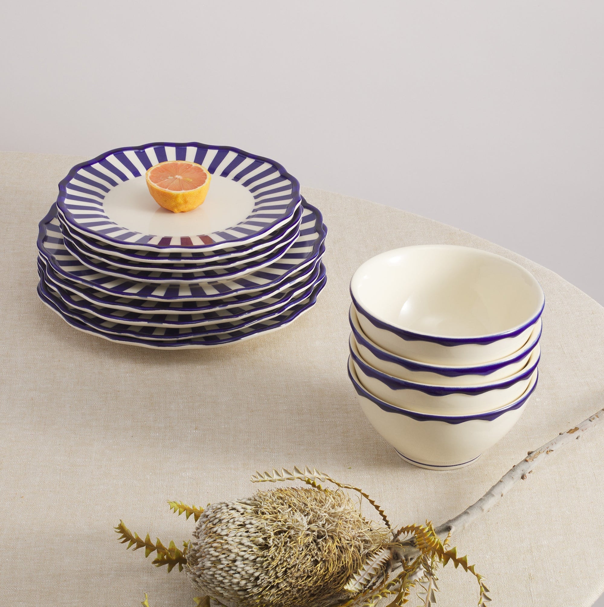 Riviera 12 Piece Dinnerware Set with Cereal Bowl