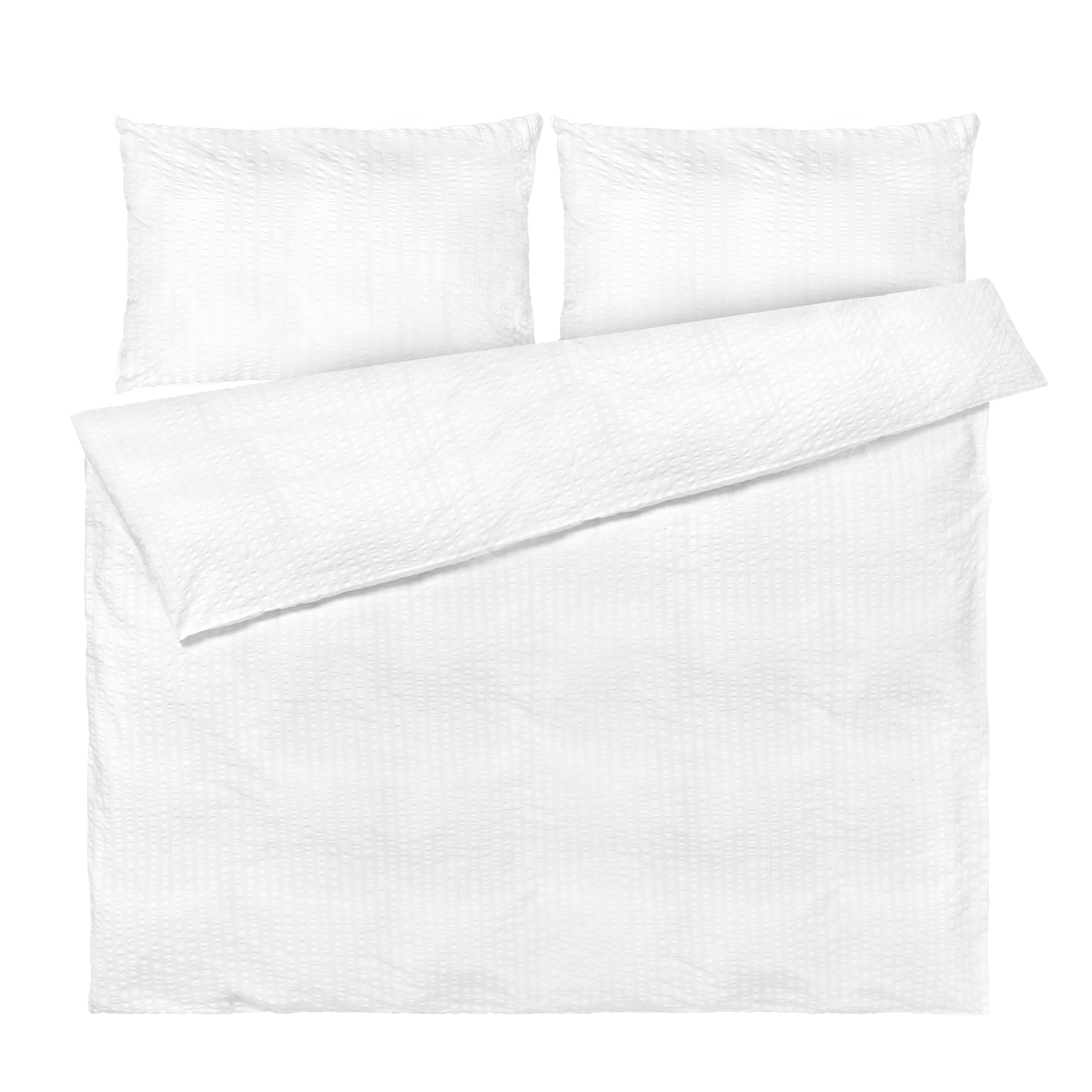 JUNA Bæk&Bølge Duvet Cover Set, King, White/White