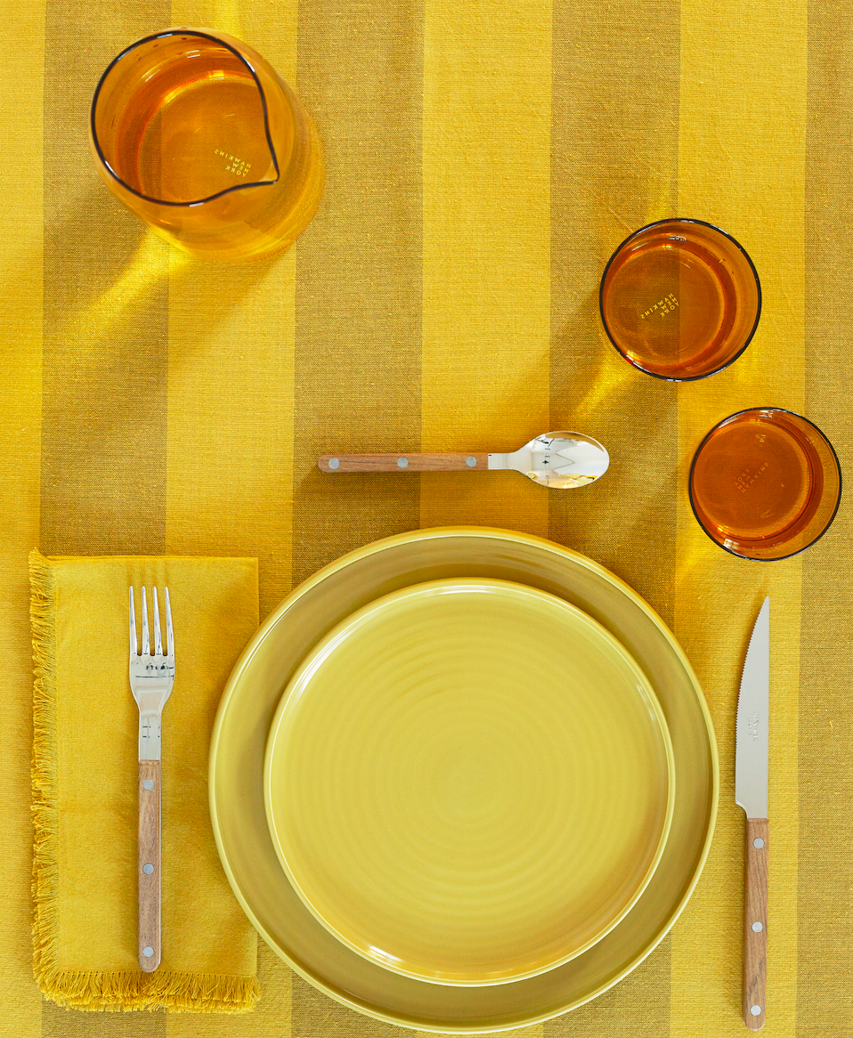 ESSENTIAL SALAD PLATE - SET OF 4, MUSTARD