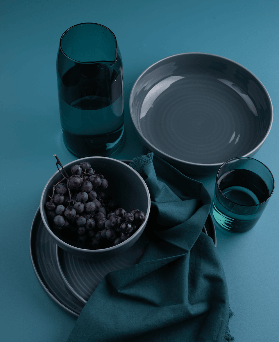 ESSENTIAL LOW BOWL - SET OF 4, PEACOCK