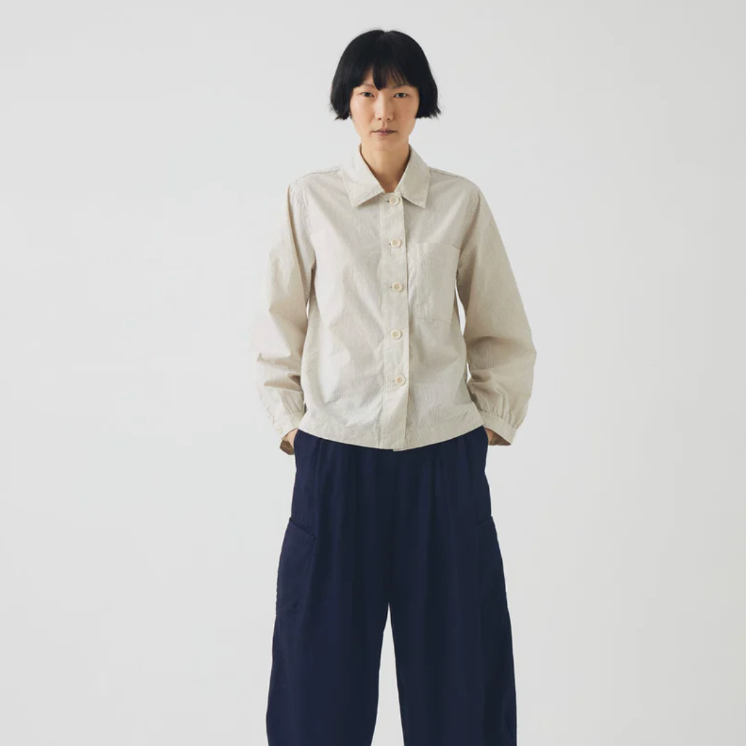 Toast Baya Patch Pocket Stripe Organic Cotton Shirt