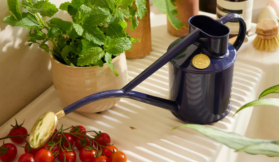 The Rowley Ripple-Two Pint Watering Can in British Navy Blue