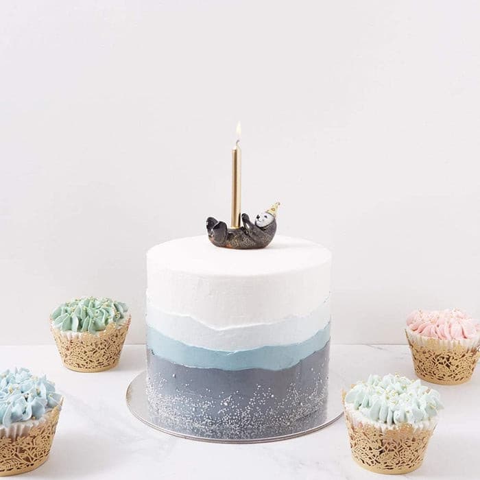 Otter Cake Topper Candle Holder
