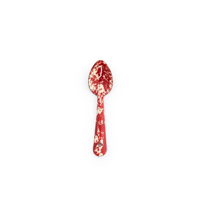 Splatter Small Spoon - Burgudy and cream