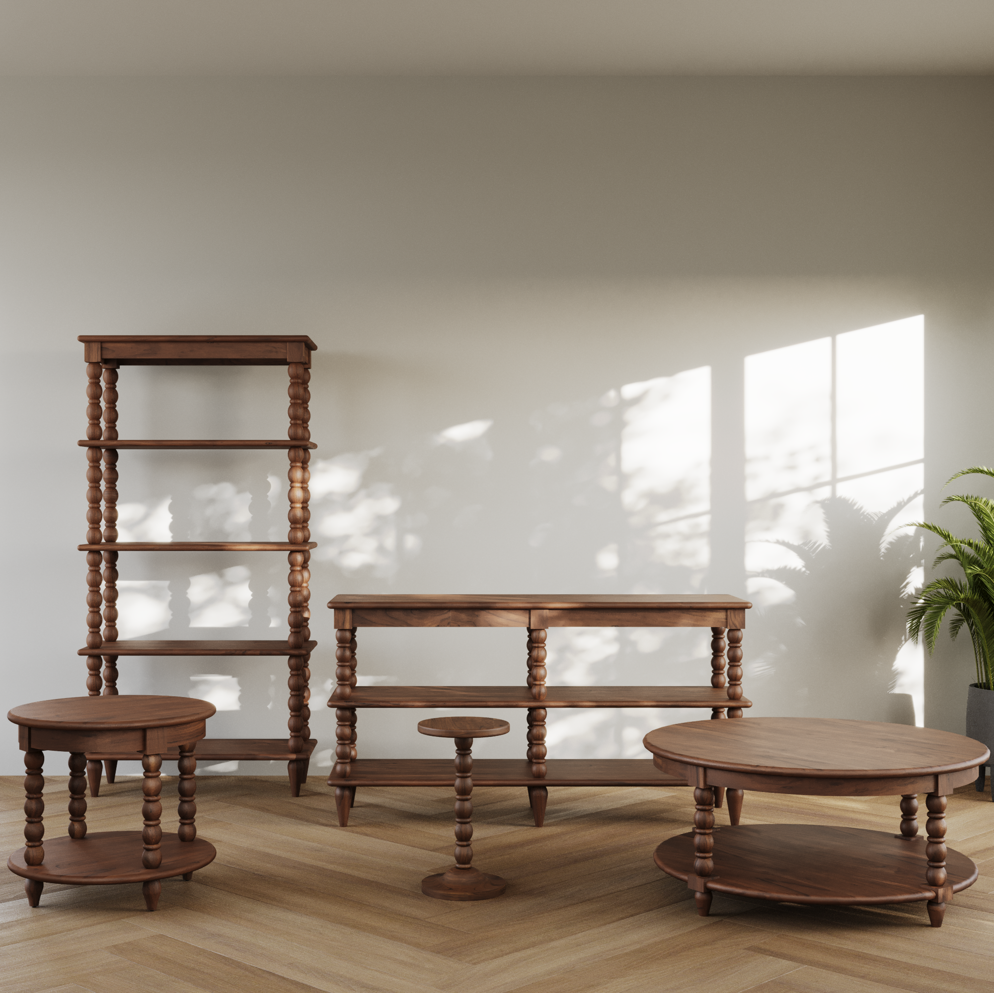 Spindle Wide Bookcase