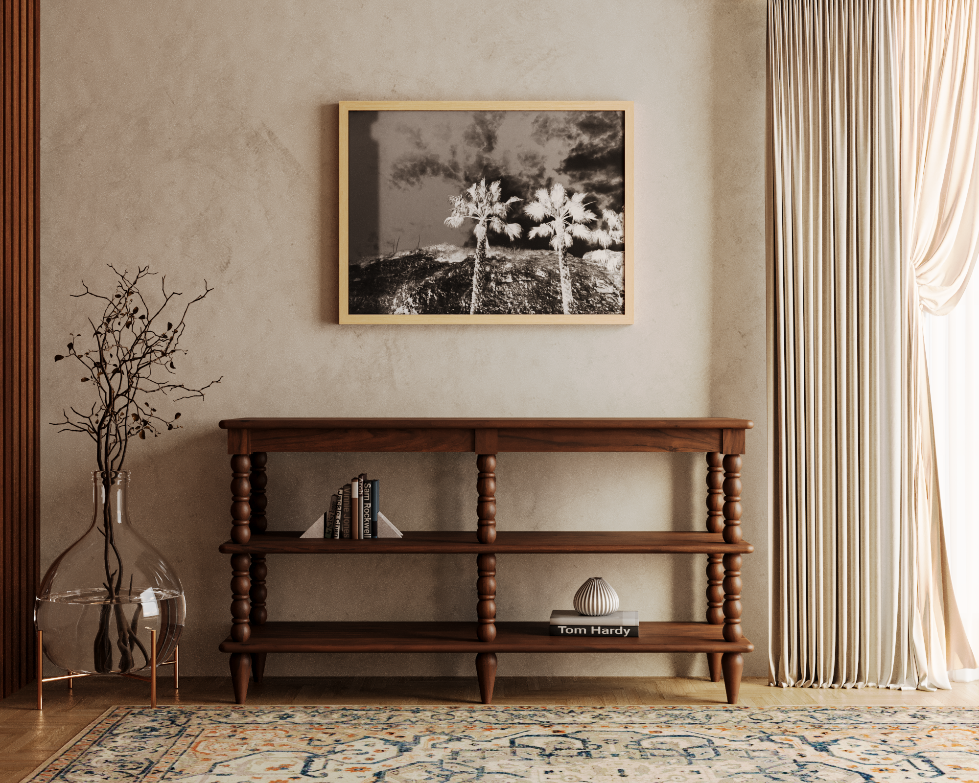 Spindle Wide Bookcase