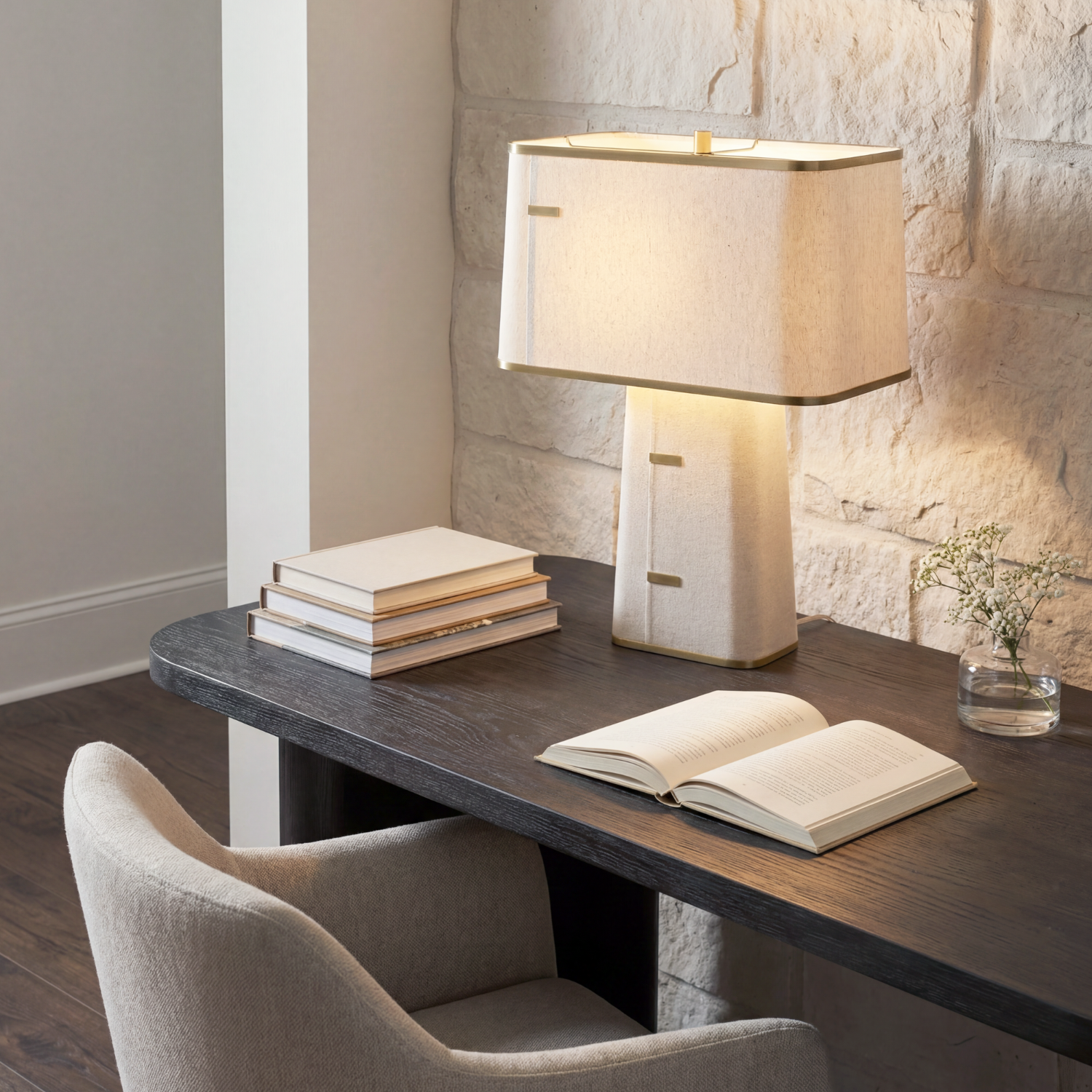 Norte Linen Table Lamp