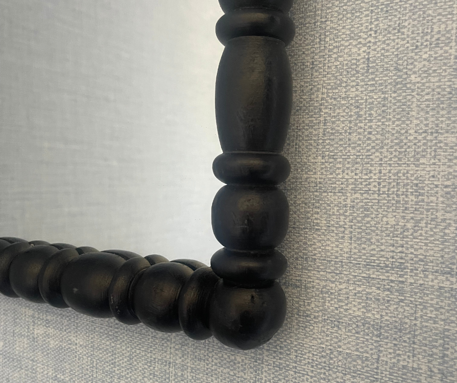 Spindle Wooden Framed Mirror - Black