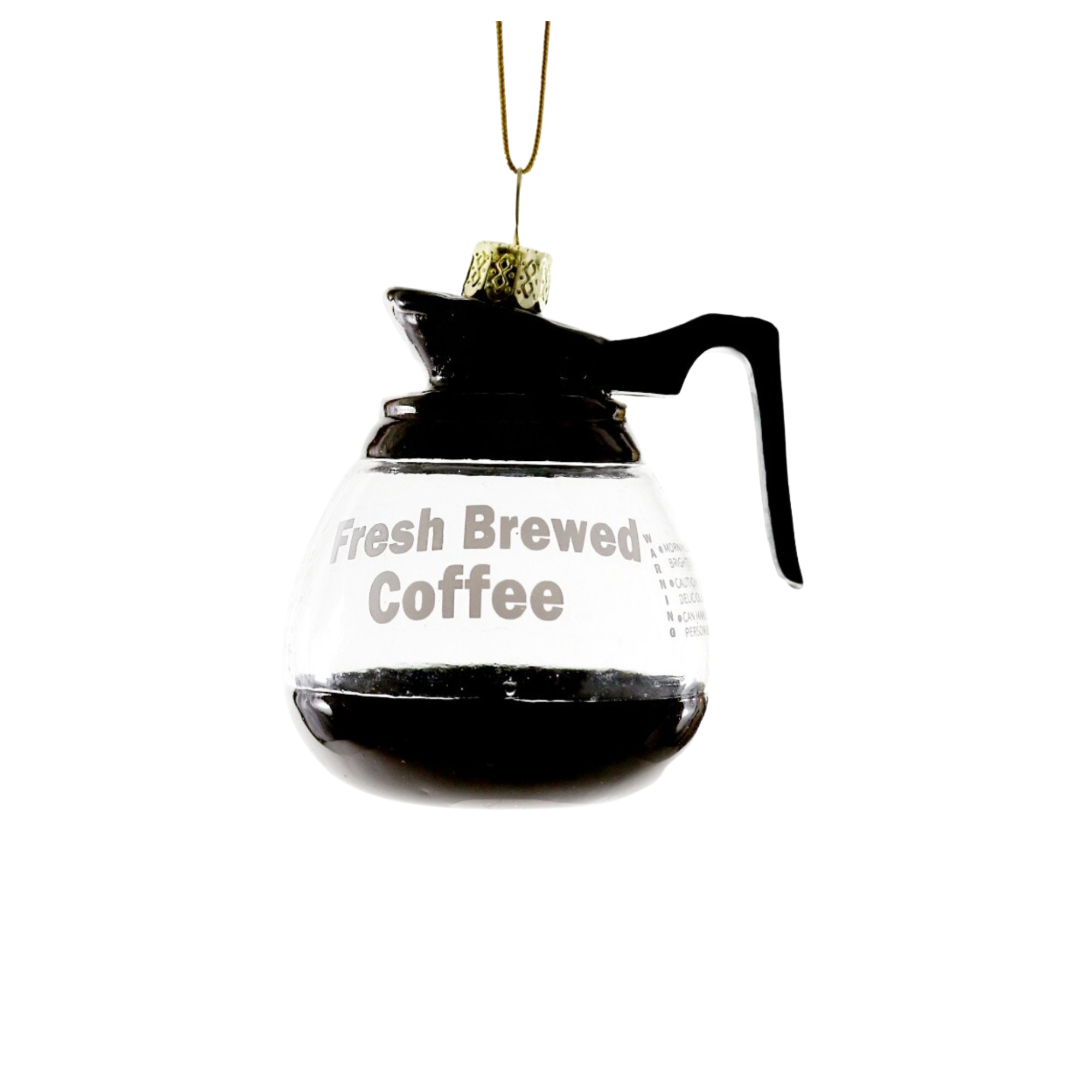 Fresh Brewed Coffee Glass Ornament