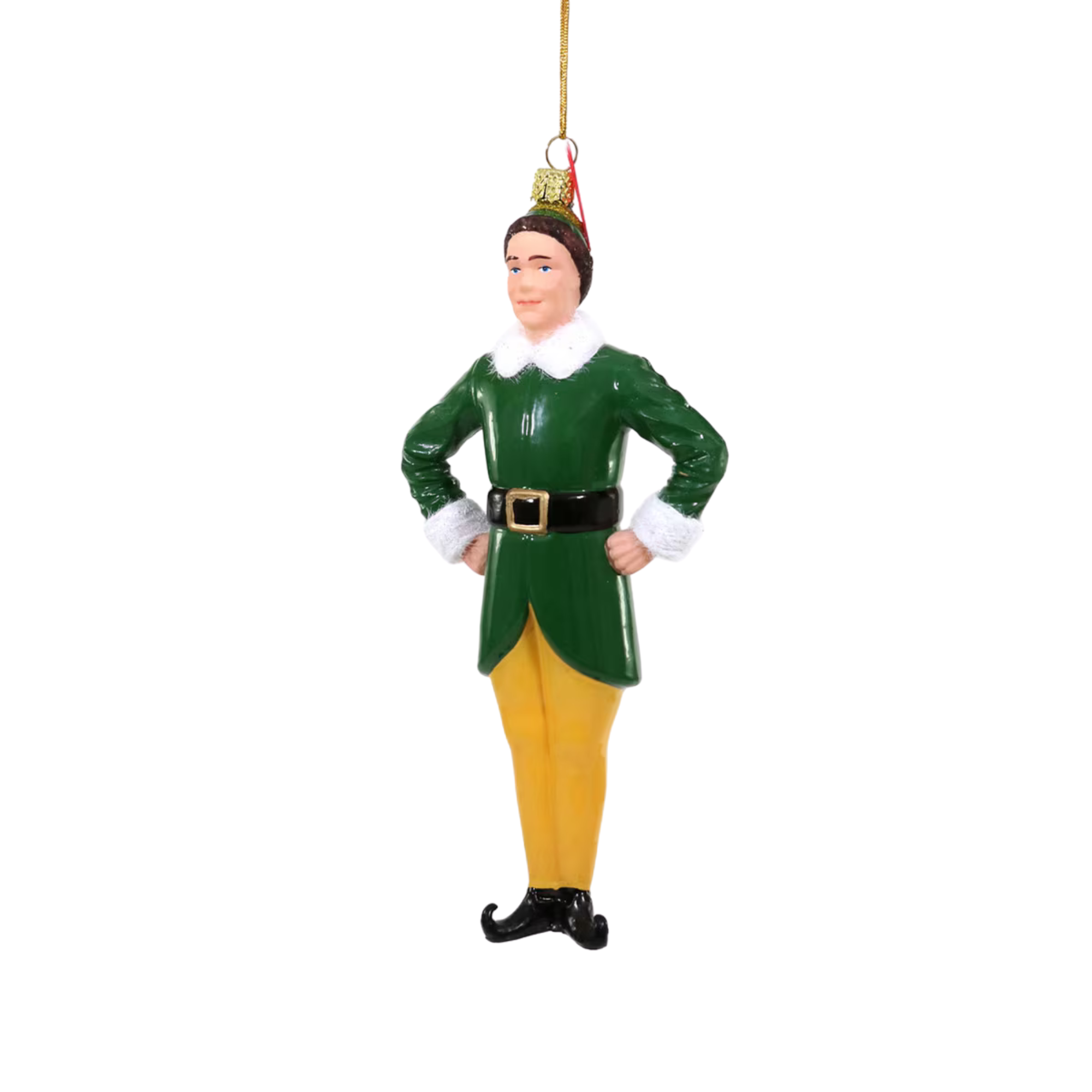 Santa's Helper, Glass Ornament