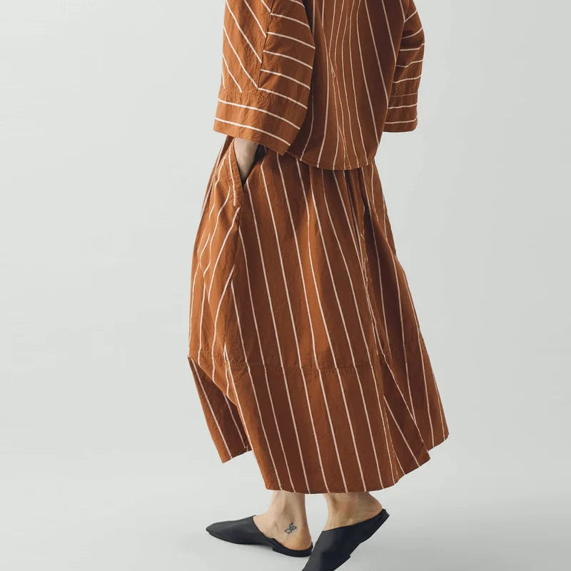 Garland Stripe Cotton Skirt