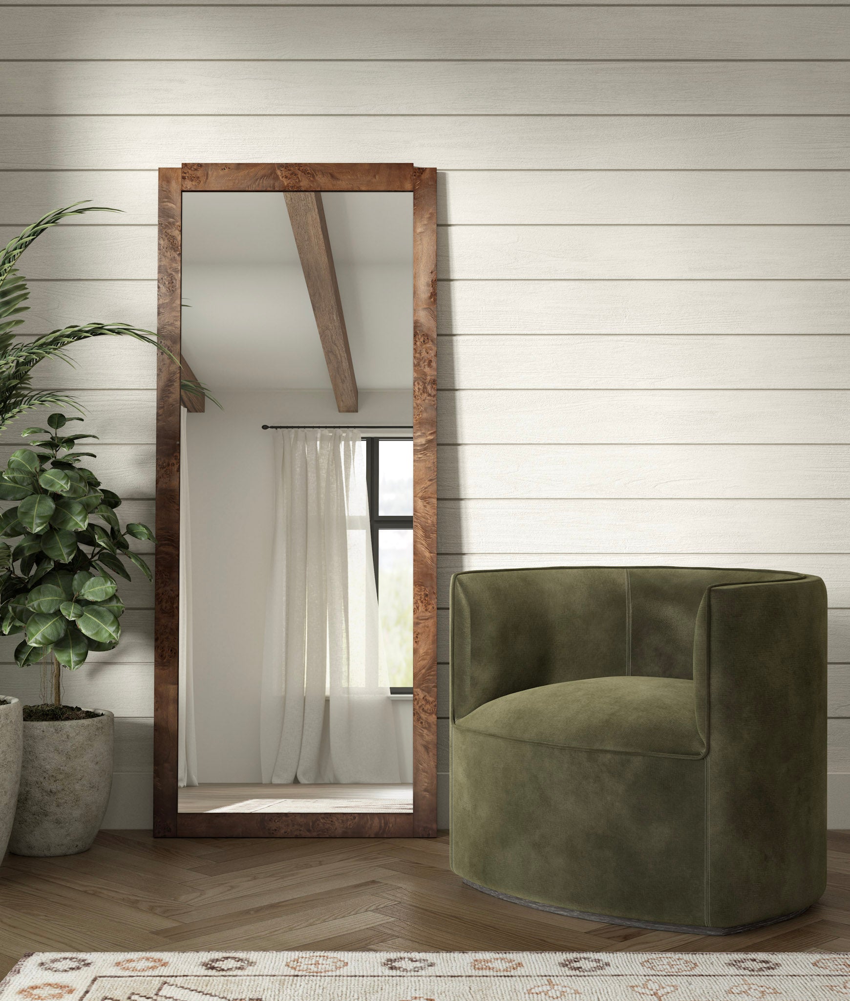 Wesley Burl Floor Mirror