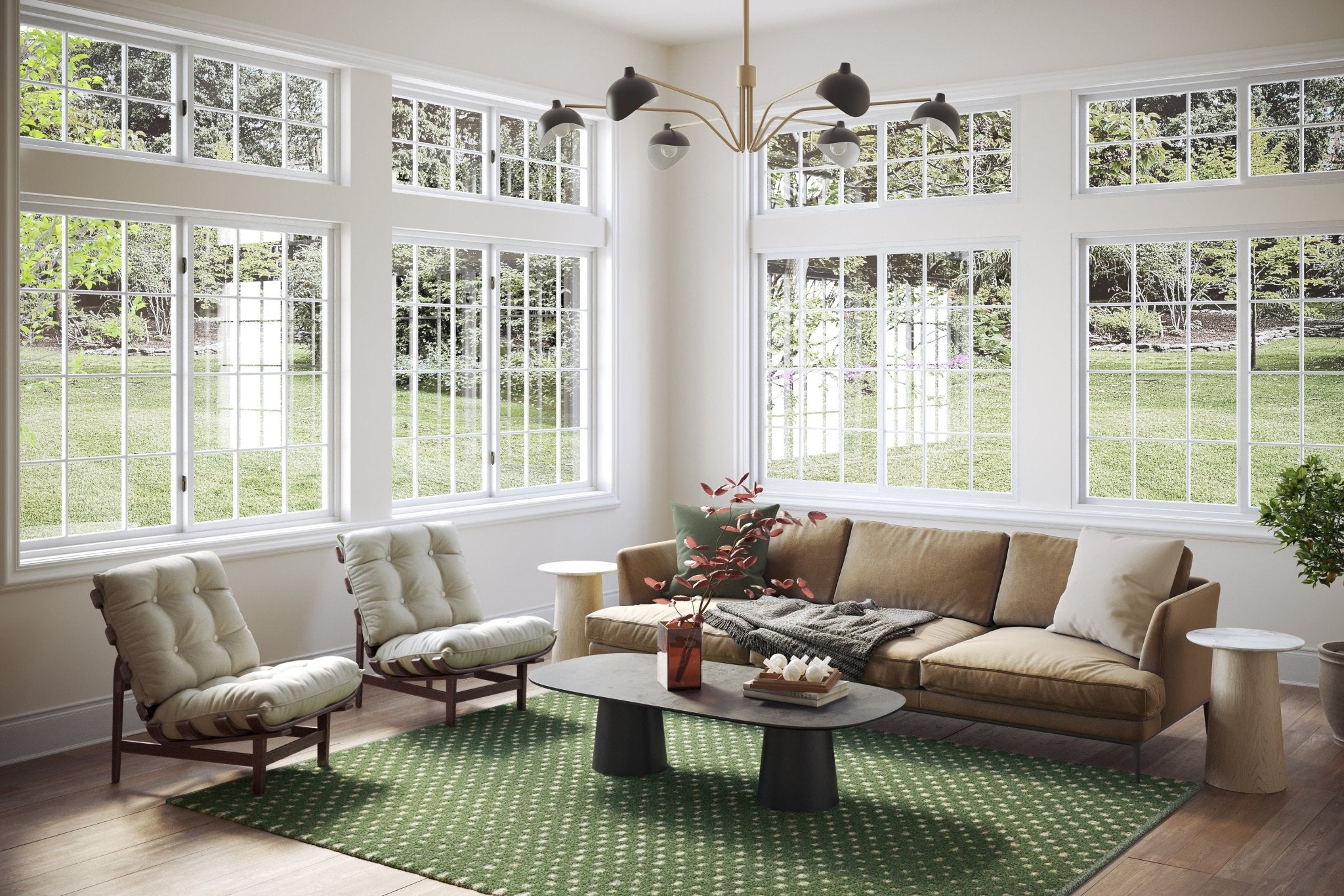 Hand Knotted Woodland Moss Rug