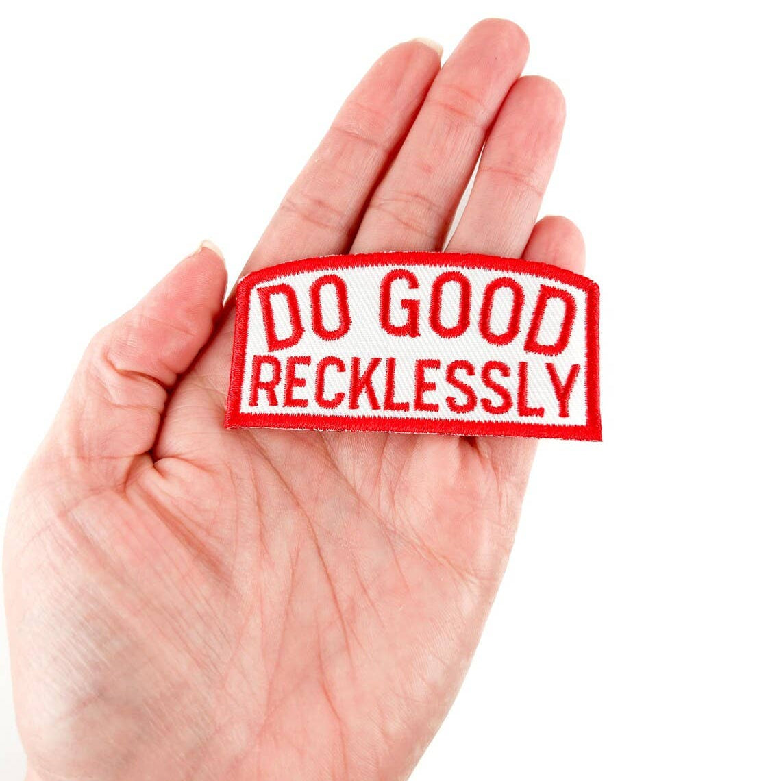 Do Good Recklessly Embroidered Iron-On Patch Trucker Party