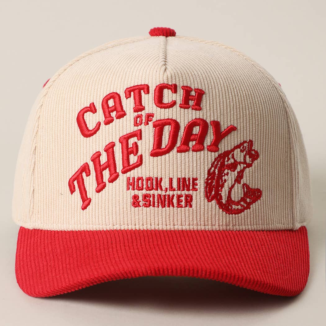 CATH OF THE DAY 3D Embroidered Corduroy Trucker Hat