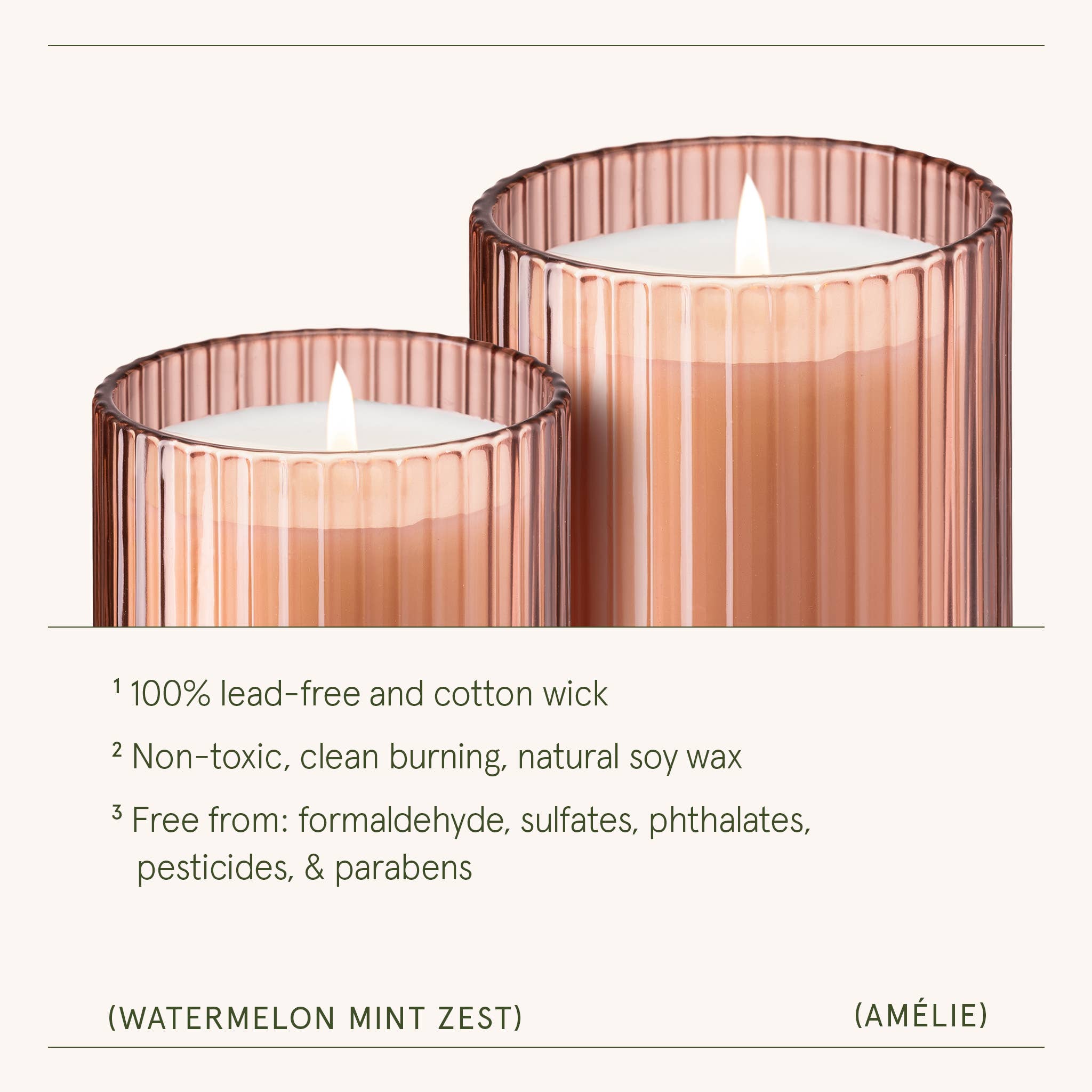 Scented Candle - Watermelon Mint Zest - 7oz | La Jolie Muse
