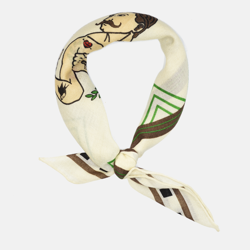 Tattoo Warrior 100% Wool Bandana