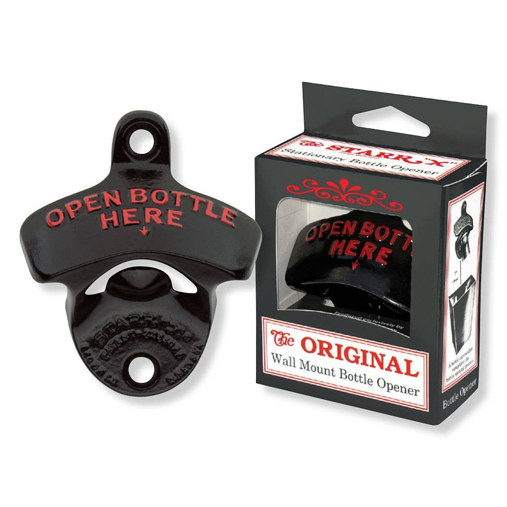 Wall Mount Bottle Opener - Black Finish
